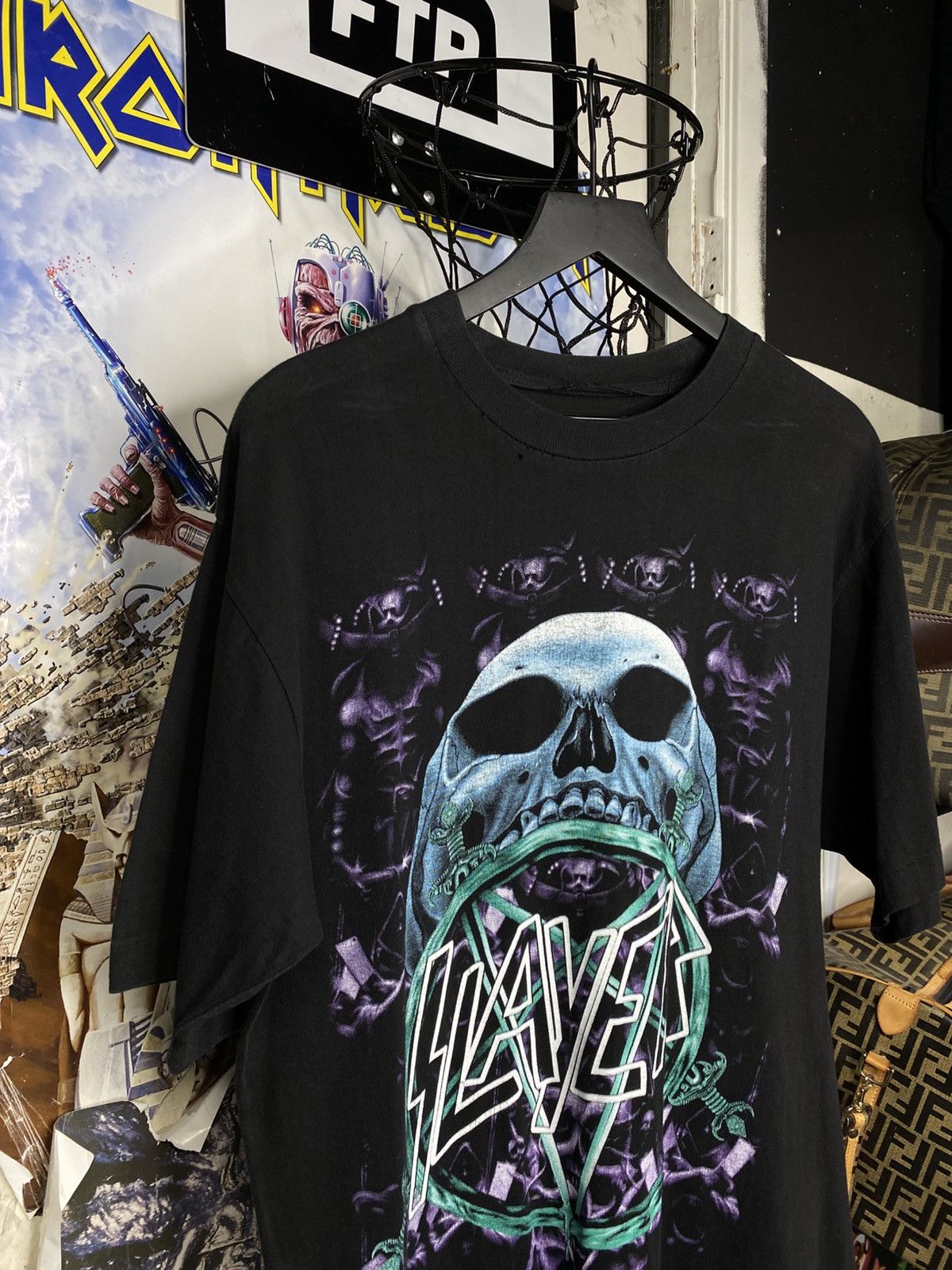 Band Tees × Vintage Vintage 90’s Slayer Metal Band T Shirt Adult XLarge Size US XL / EU 56 / 4 - 6 Thumbnail