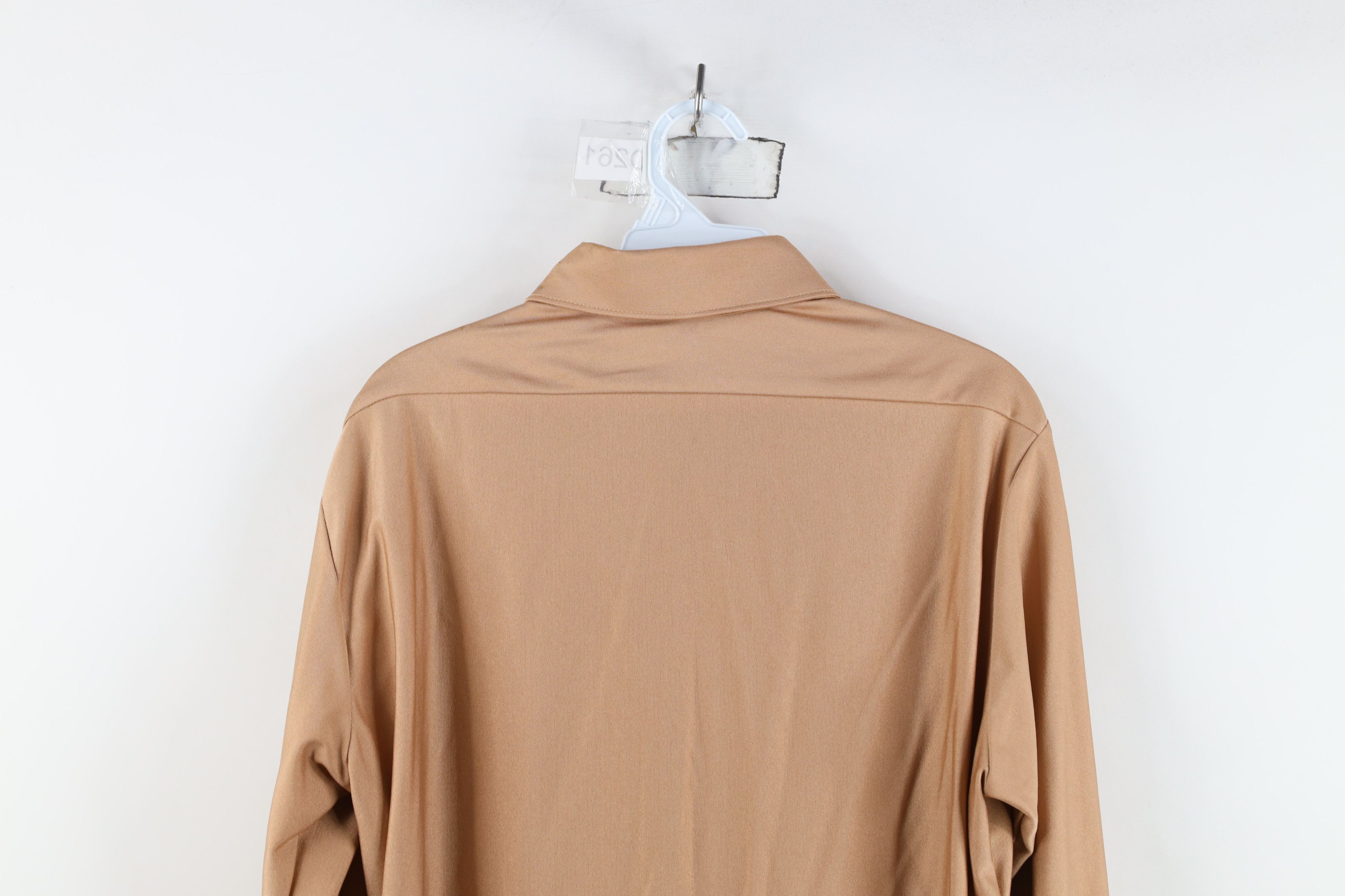 Vintage Vintage 70s Streetwear Knit Collared Button Shirt Brown USA Size US M / EU 48-50 / 2 - 13 Thumbnail