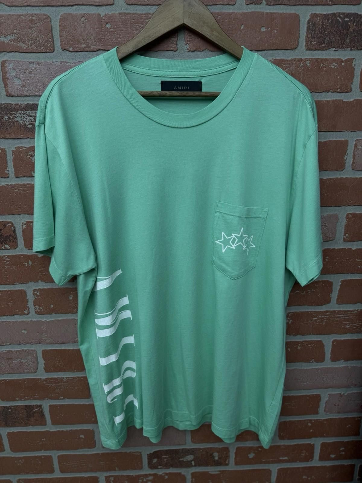 Amiri Size Medium- Amiri Tee Teal Blue Shirt Logo Size US M / EU 48-50 / 2 - 1 Thumbnail