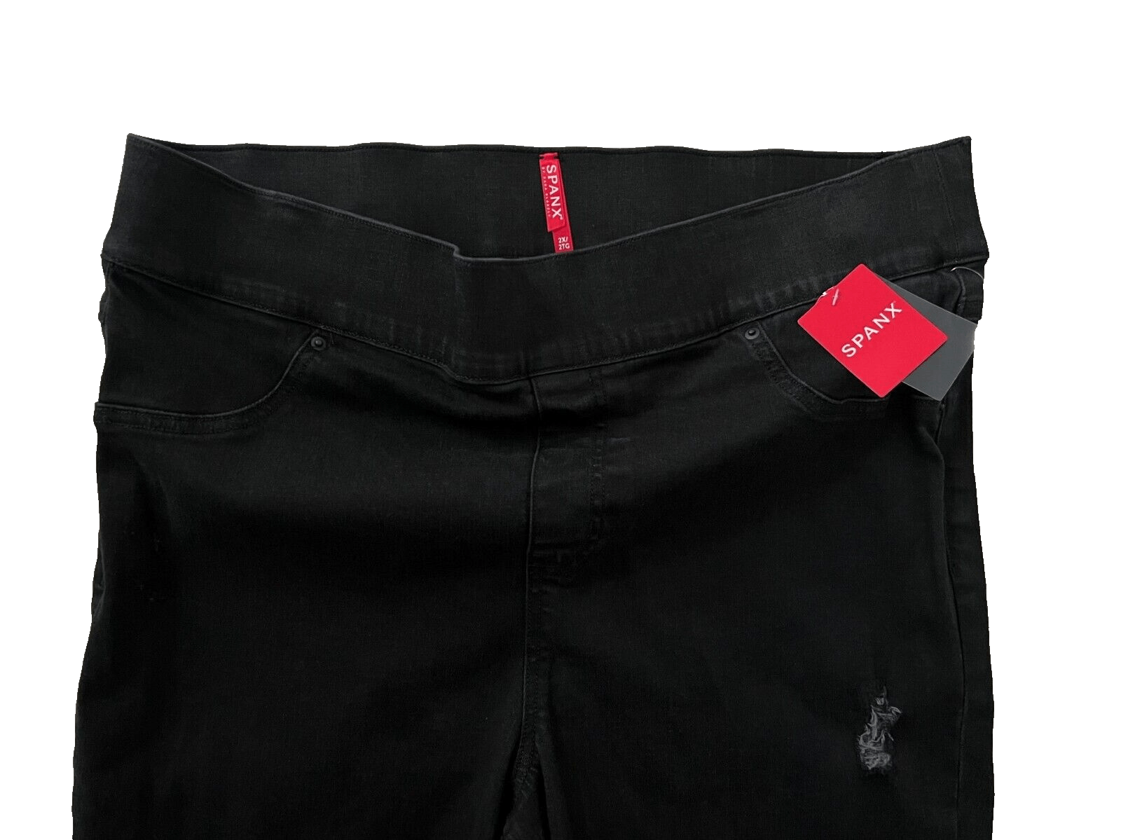 Spanx Spanx Distressed Skinny Jeans Vintage Black ( 2X ) Size 42" / US 20 - 3 Thumbnail