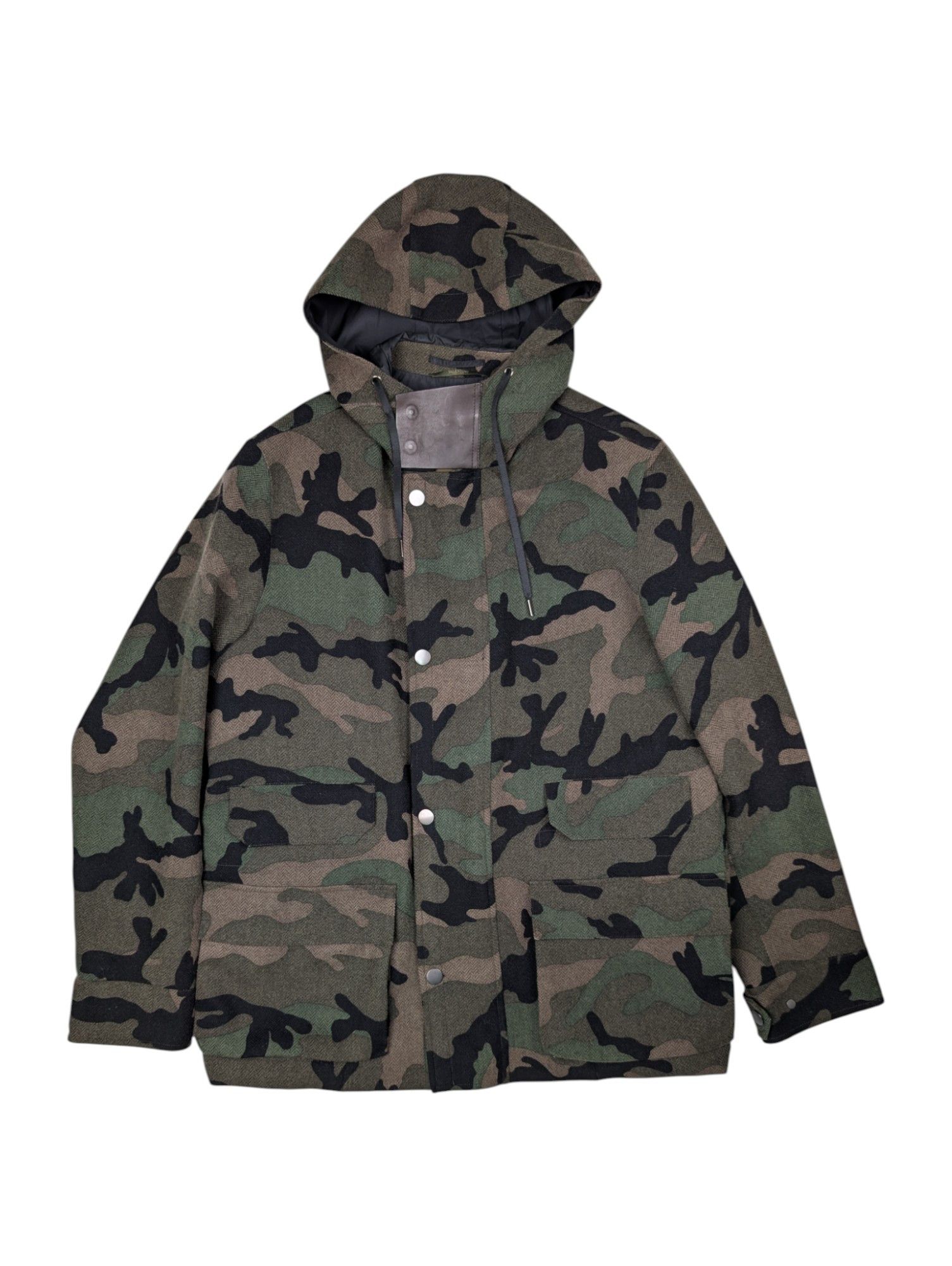 Valentino Green Camo Hooded Jacket Size US S / EU 44-46 / 1 - 1 Thumbnail