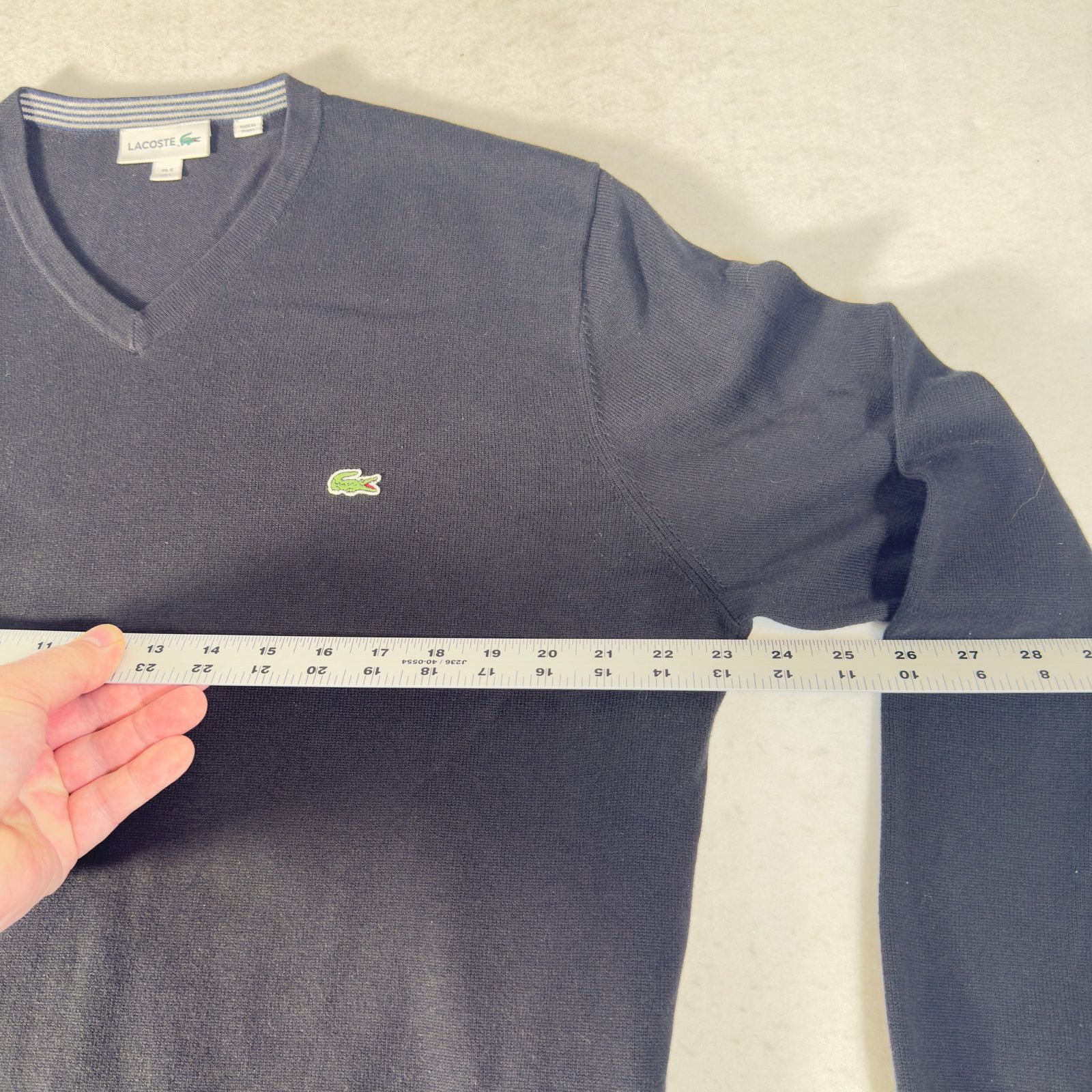 Lacoste Lacoste Men's V-Neck Sweater Black Cotton Size 5 US Large L Size US L / EU 52-54 / 3 - 9 Thumbnail