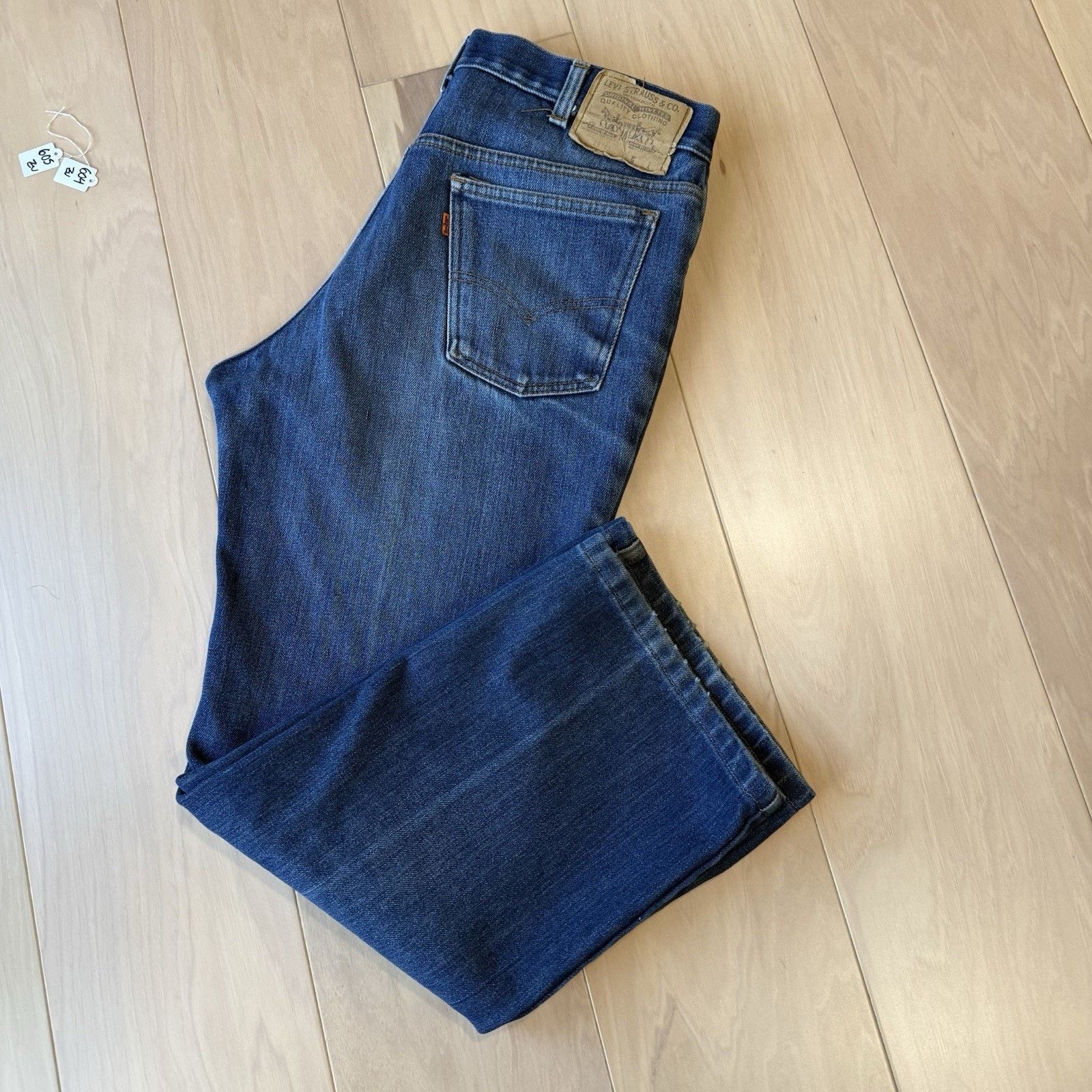 Levi's Vintage Levis Orange Tab Lined Jeans 34 Blue 80s Boot Cut Size US 34 / EU 50 - 11 Thumbnail