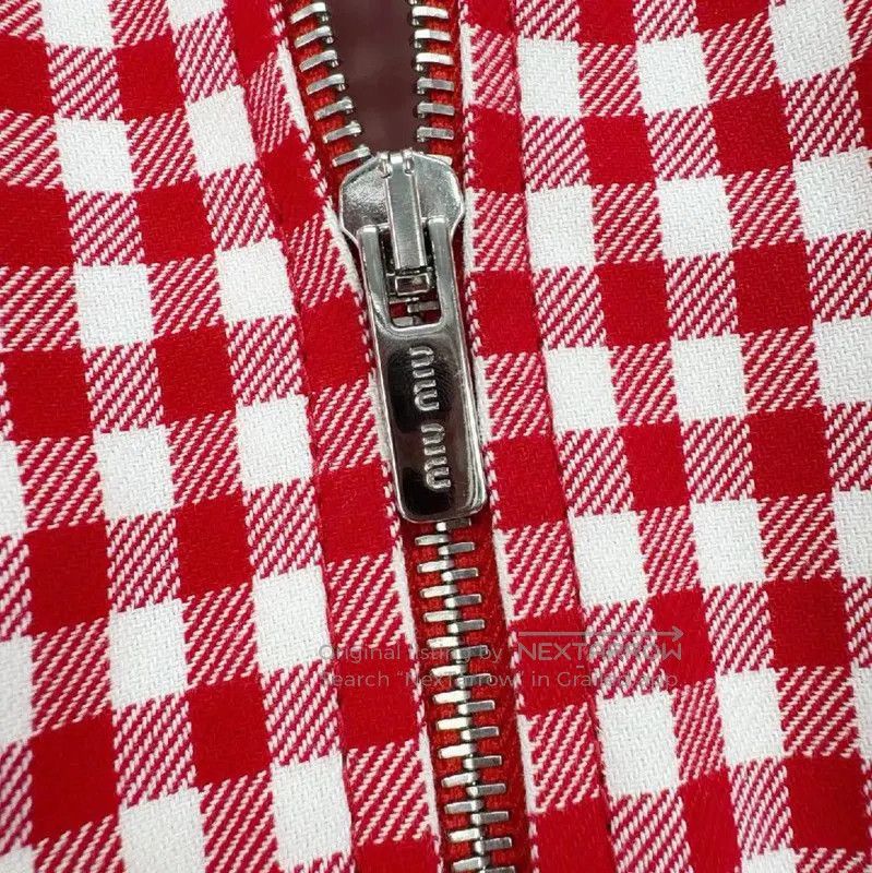 Miu Miu Miu Miu Pink Gingham Cropped Jacket . Size XS / US 0-2 / IT 36-38 - 4 Thumbnail