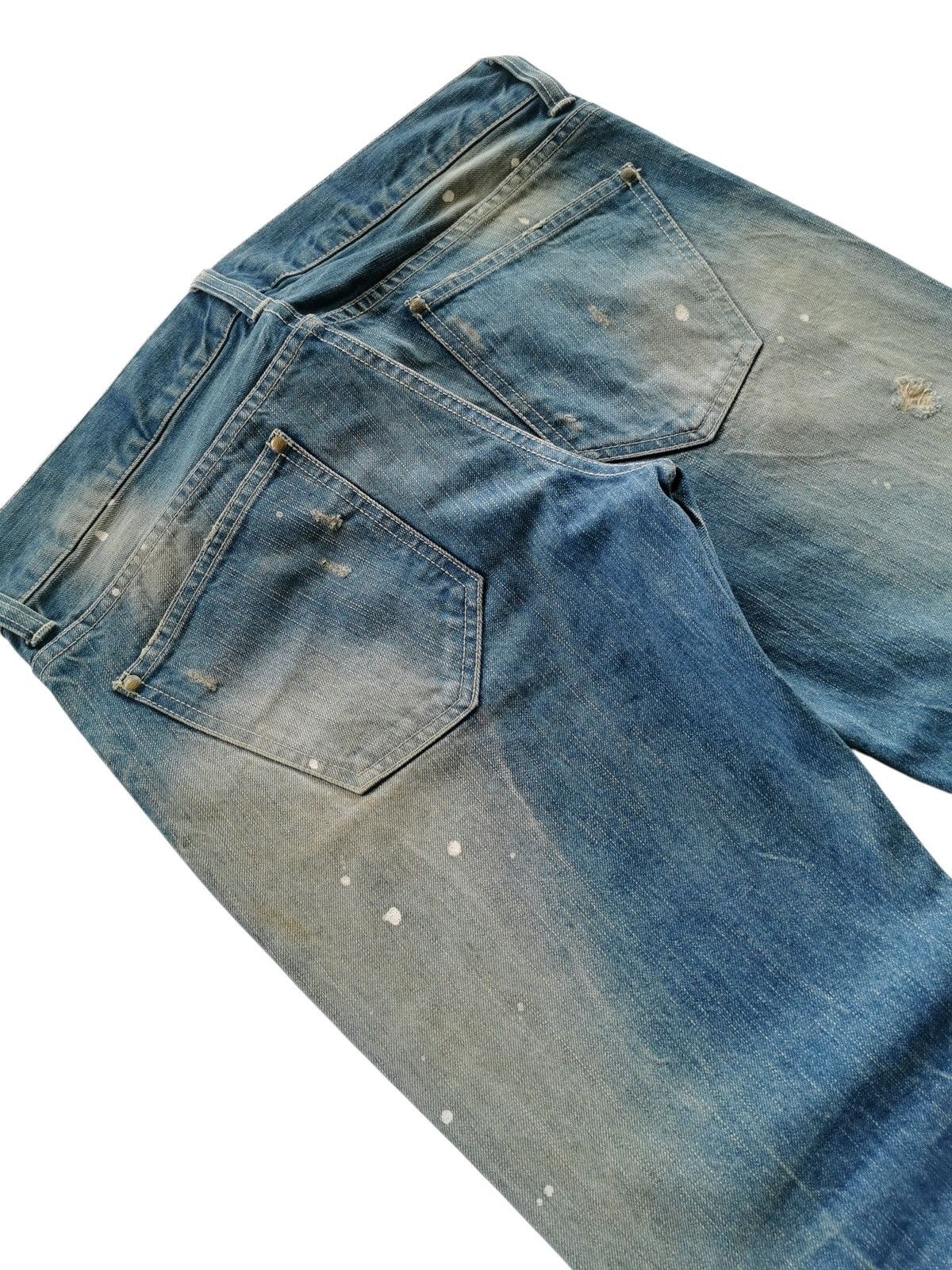Japanese Brand Eight by COLD LABEL Denim Paint Splatter - Kapital Style Size US 34 / EU 50 - 5 Thumbnail