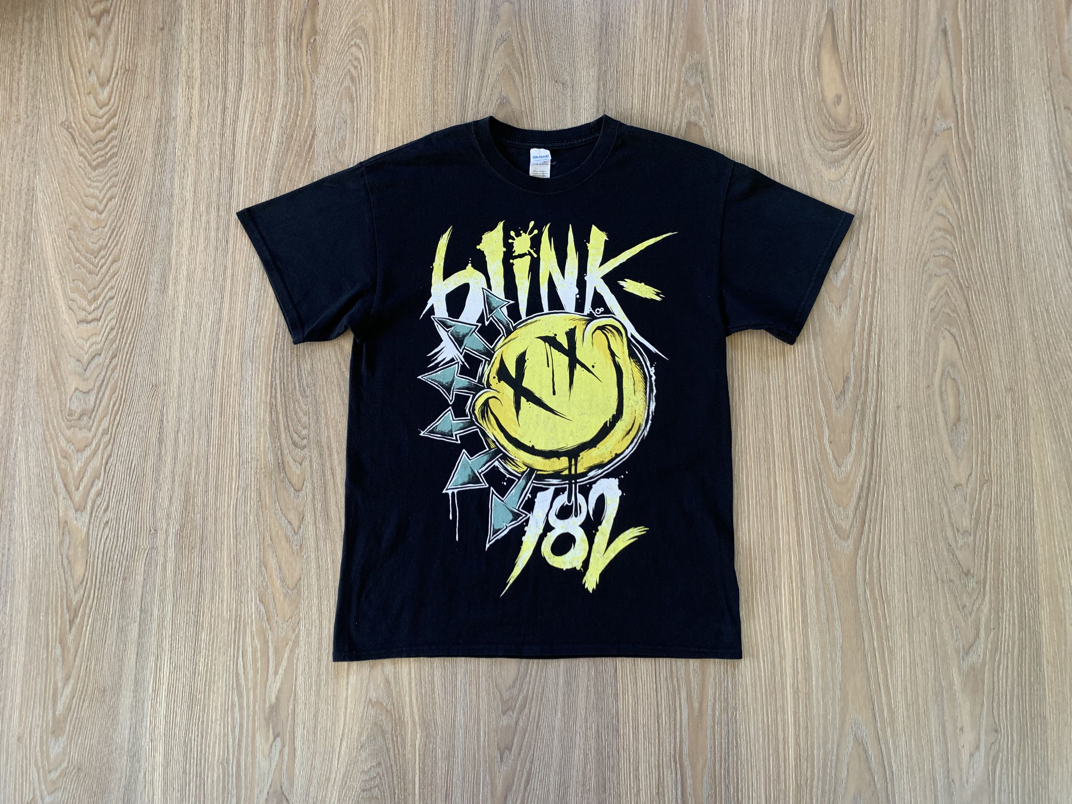 BLINK-182 Band T-Shirt, Men's Size L unclear black type Vintage Second Hand