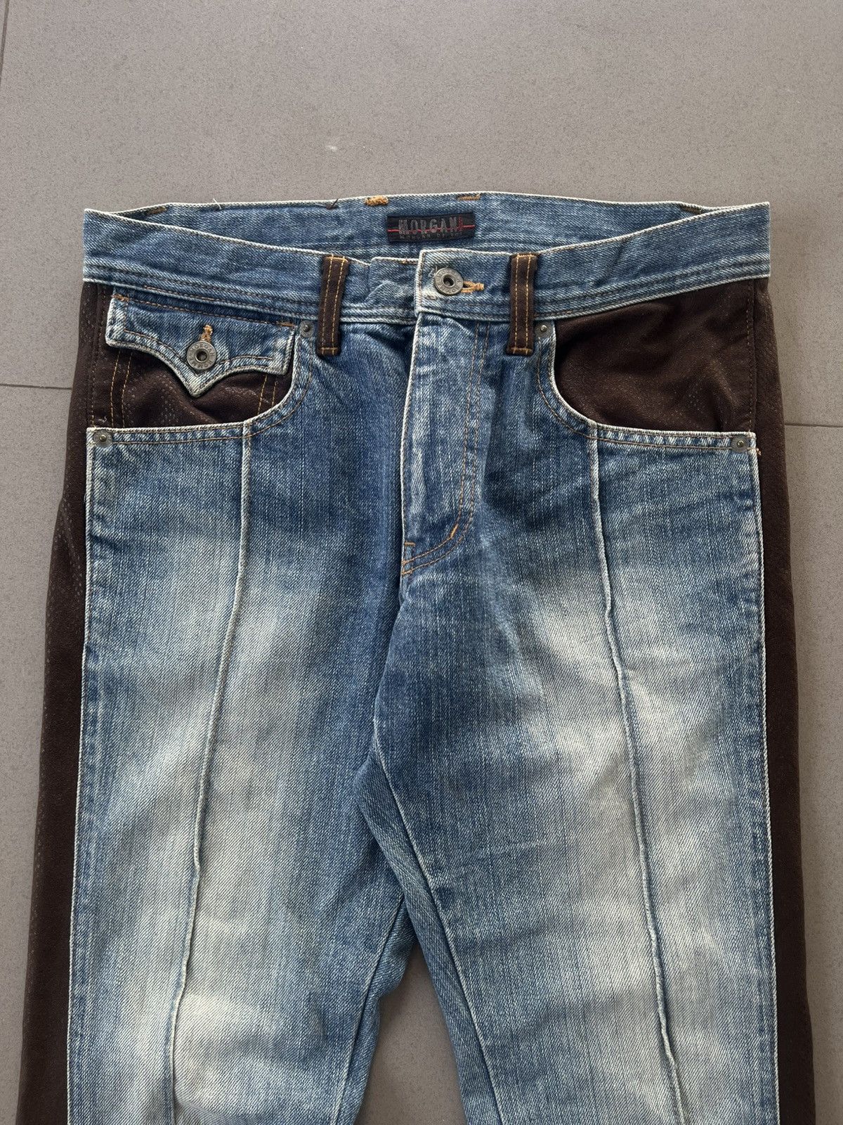 If Six Was Nine × Le Grande Bleu (L.G.B.) × Yasuyuki Ishii JAPANESE FLARE BOOTCUT PANTS MORGAN HOMME SNAKE LEATHER Size US 30 / EU 46 - 3 Thumbnail