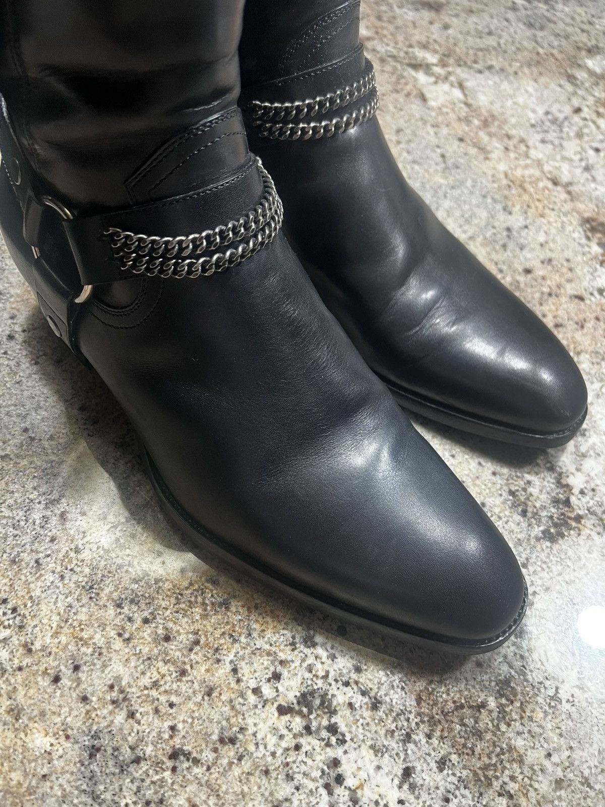 Saint Laurent Paris Saint Laurent Paris FW16 Chained Harness Wyatt Boots Size US 11 / EU 44 - 4 Thumbnail