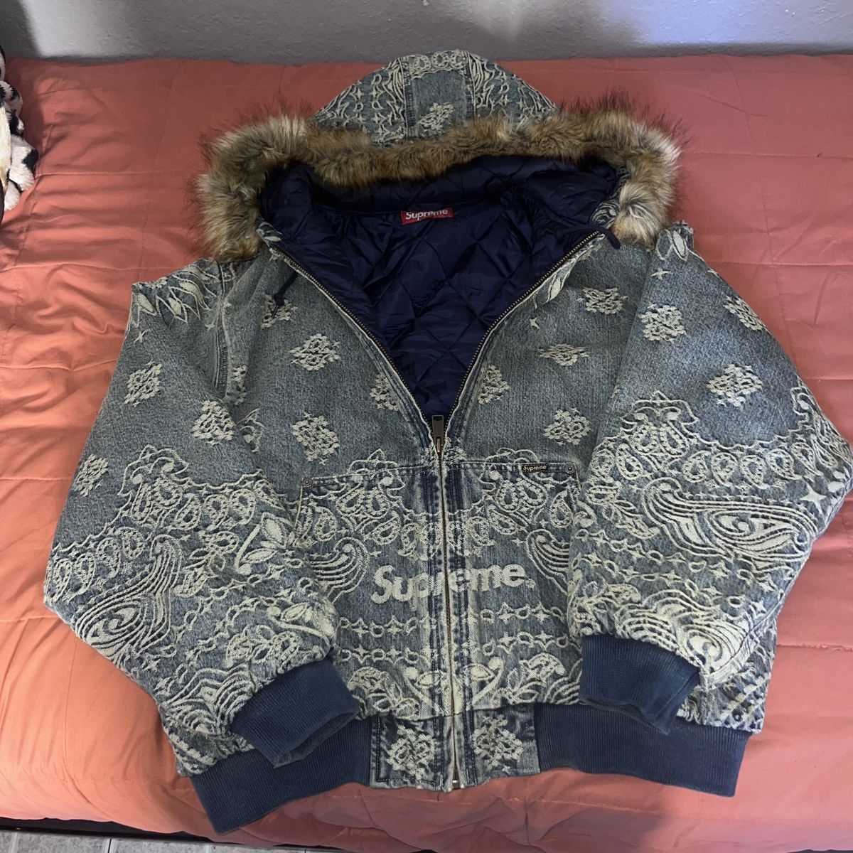 Supreme SUPREME SS25 Jacquard DENIM WORK JACKET Size US L / EU 52-54 / 3 - 1 Thumbnail