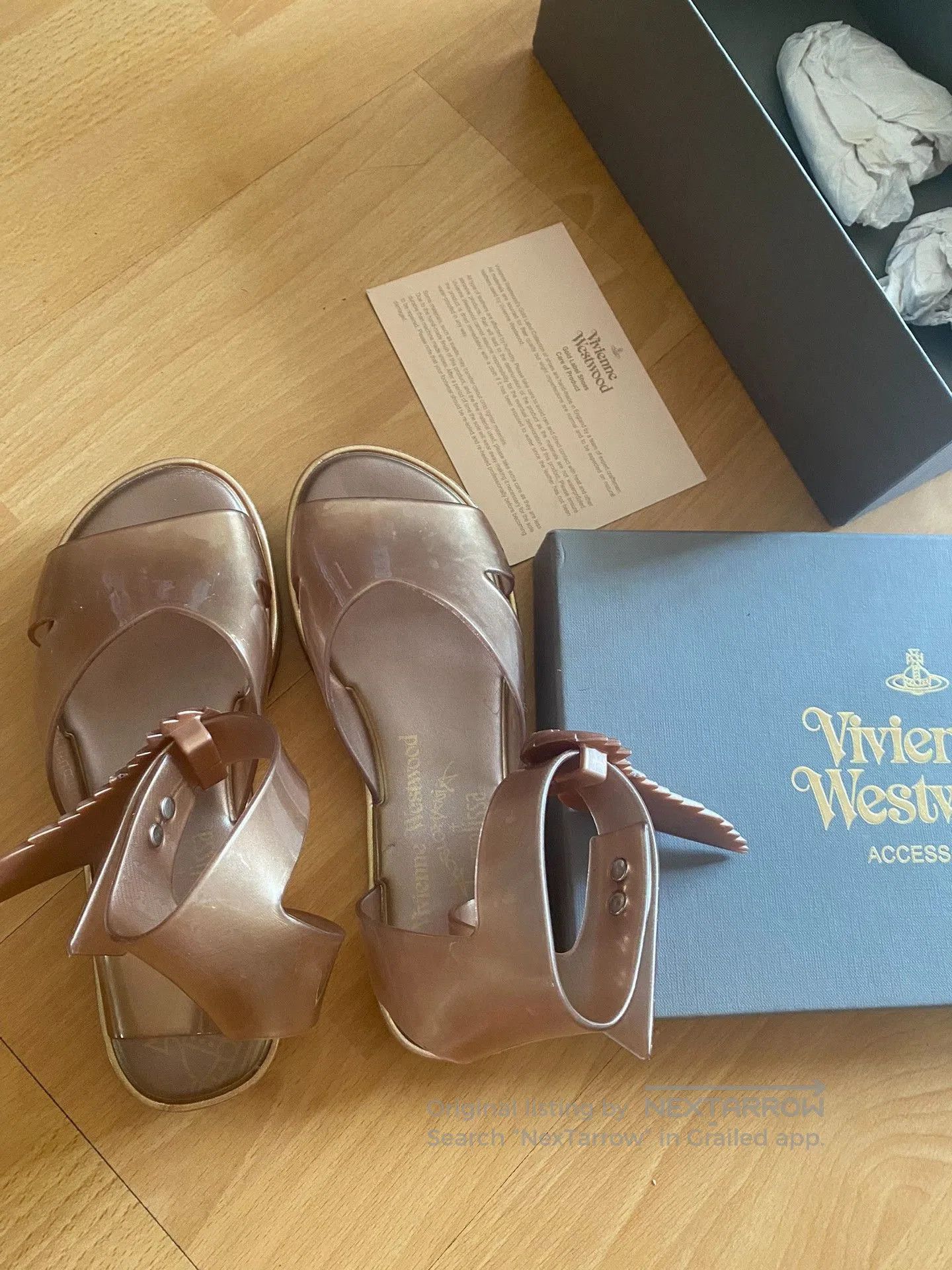 Vivienne Westwood Vivienne Westwood Gold Wing Sandals. Size US 6 / IT 36 - 2 Thumbnail