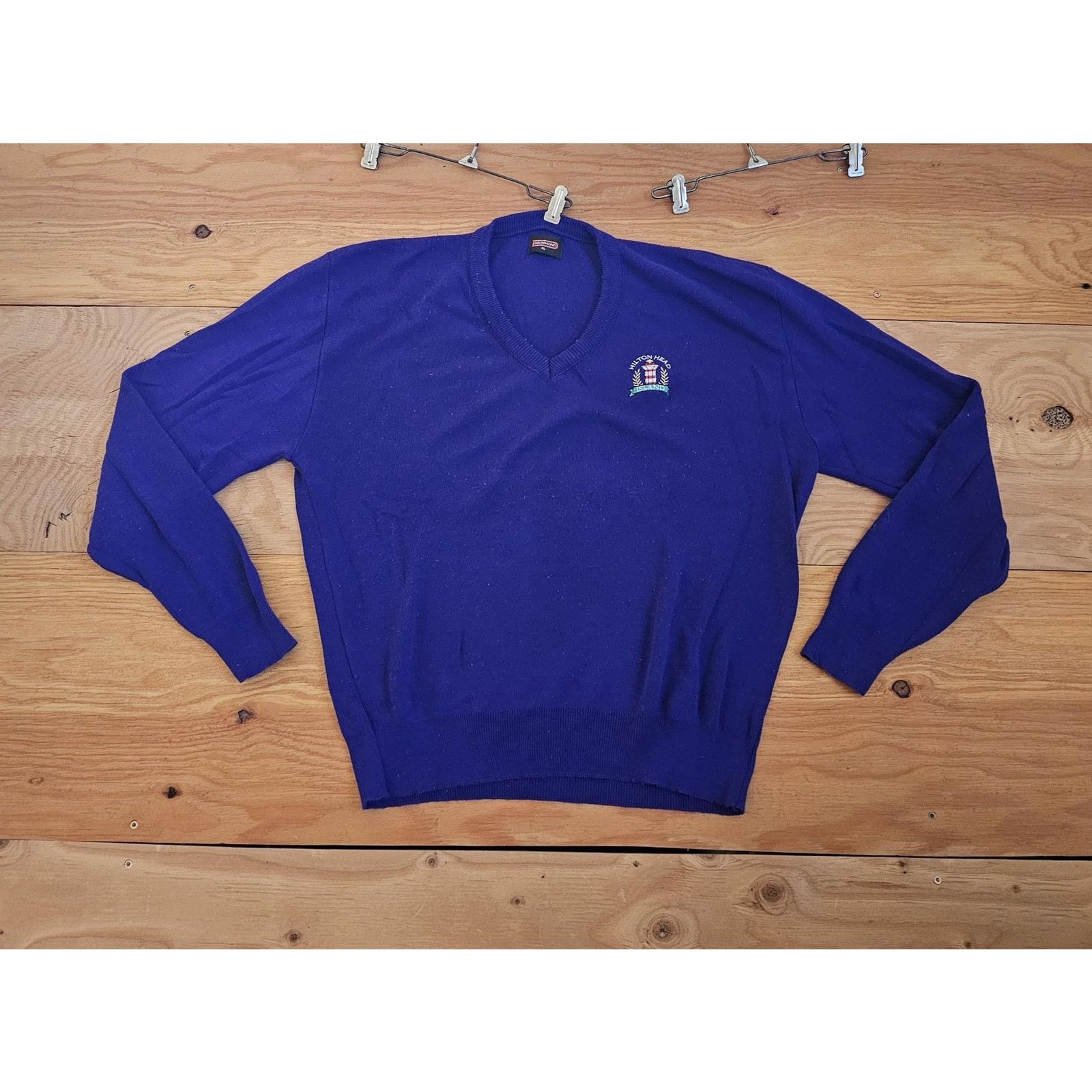 Other Drummond Hilton Head Embroidery Purple Sweater Sz L 80s Size US L / EU 52-54 / 3 - 1 Thumbnail