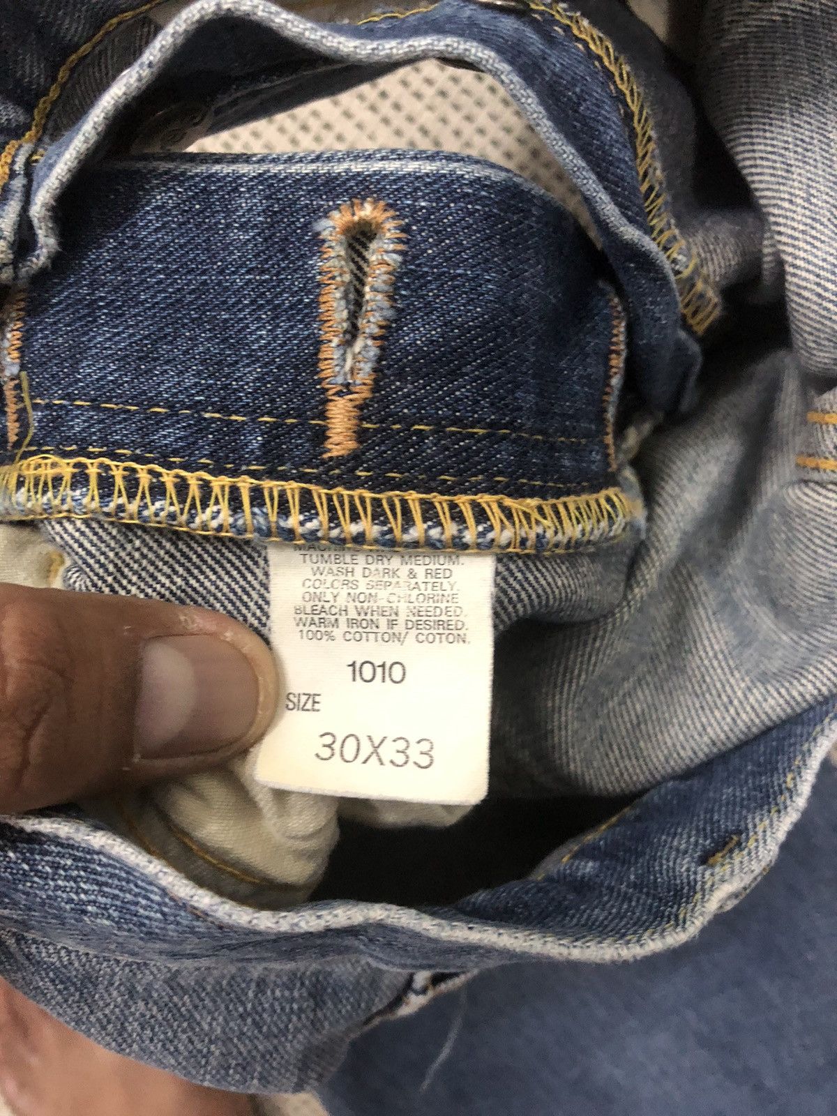 Lee × Vintage Redline Vintage Lee Distressed Half Selvedge Denim W30 Size US 30 / EU 46 - 12 Thumbnail