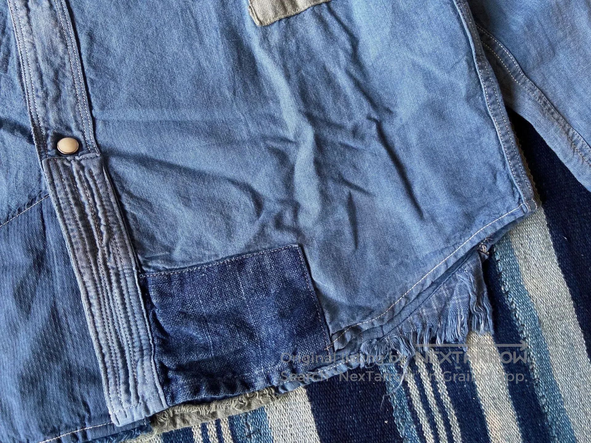 FDMTL fdmtl patchwork denim shirt 5yr wash. Size US L / EU 52-54 / 3 - 6 Thumbnail