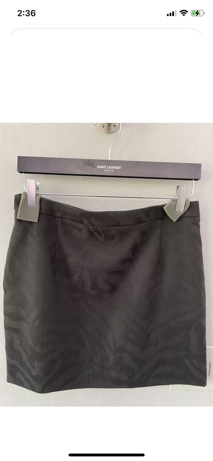 Saint Laurent Paris Saint Laurent wool miniskirt size F40 black Size 28" / US 6 / IT 42 - 7 Thumbnail