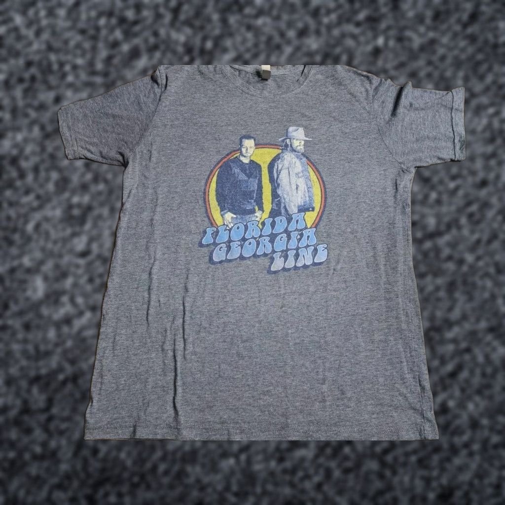 Gildan Mens L Florida Georgia Line Country Band T Shirt Blue Gray Size US L / EU 52-54 / 3 - 1 Thumbnail
