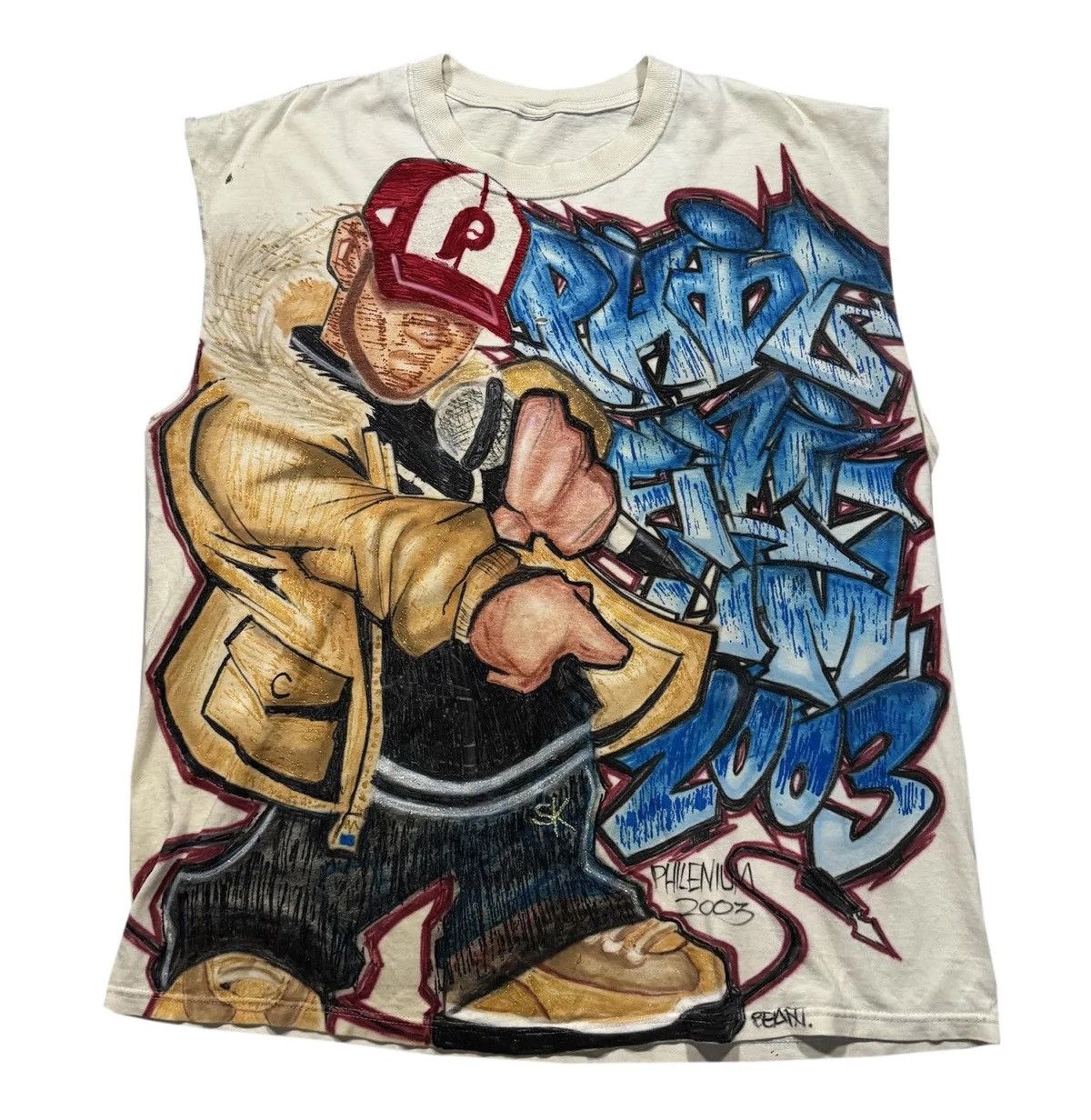Vintage Vintage Airbrushed Graffiti Philenium 2003 T Shirt L Size US L / EU 52-54 / 3 - 1 Thumbnail