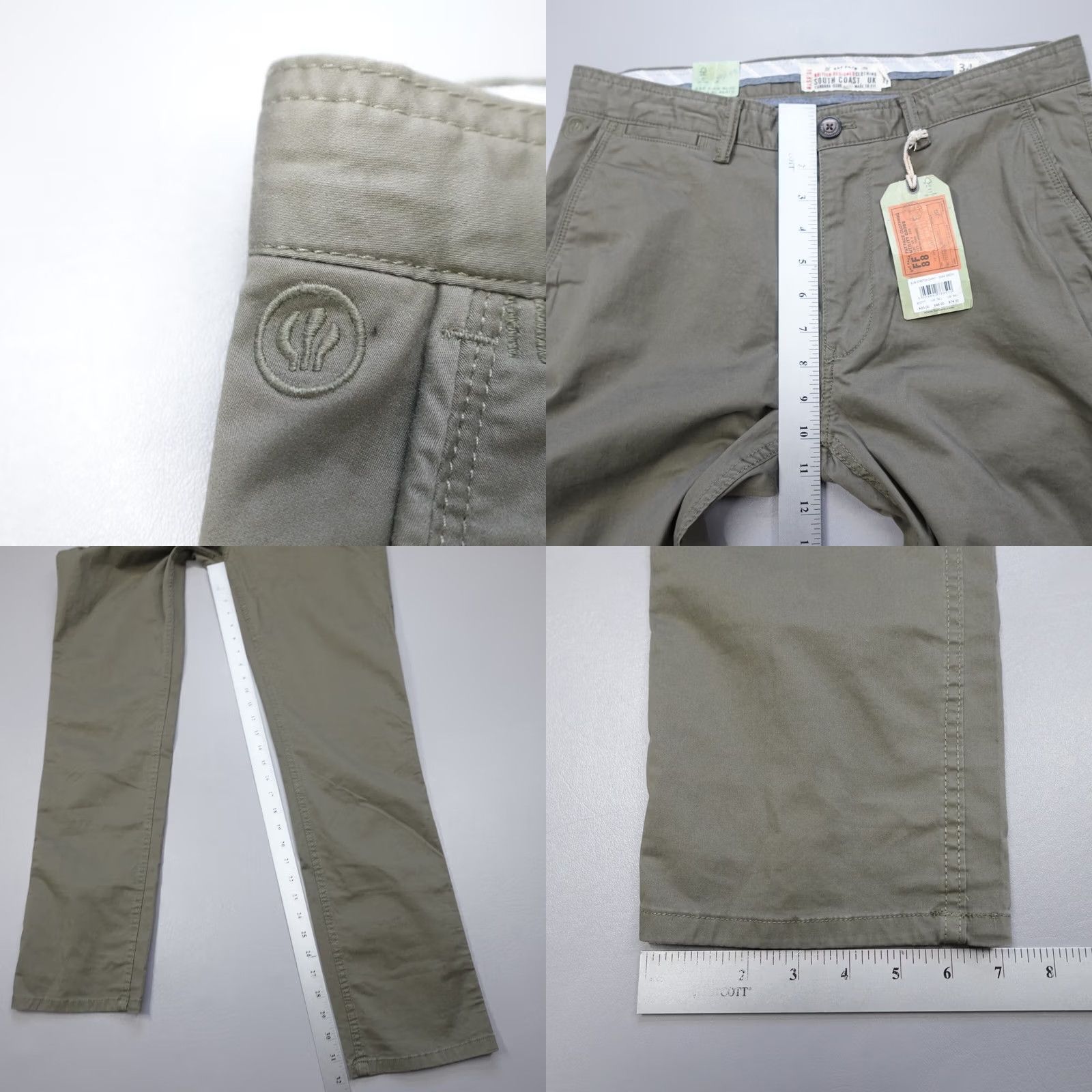 FatFace Fat Face Slim Stretch Chino Pants Navy Cotton Blend Men 36x32 Slim Tapered Flat Front Blue City 34x32 (Discrepancy) Size US 36 / EU 52 - 8 Thumbnail