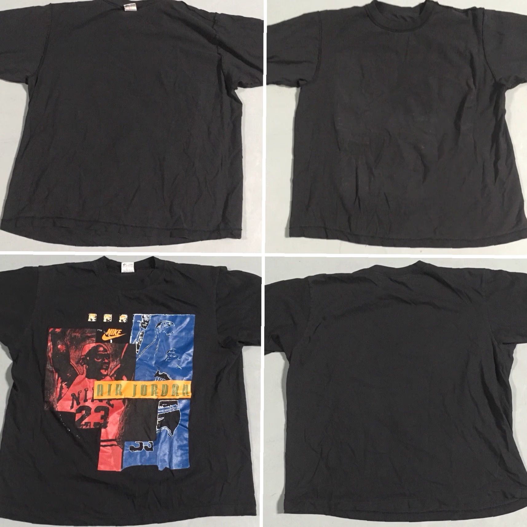Nike VINTAGE Nike Michael Jordan T-Shirt 90s Graphic Print Crew Neck Short Sleeve Men L Black Canada Tag Size L Mens Size US L / EU 52-54 / 3 - 5 Thumbnail