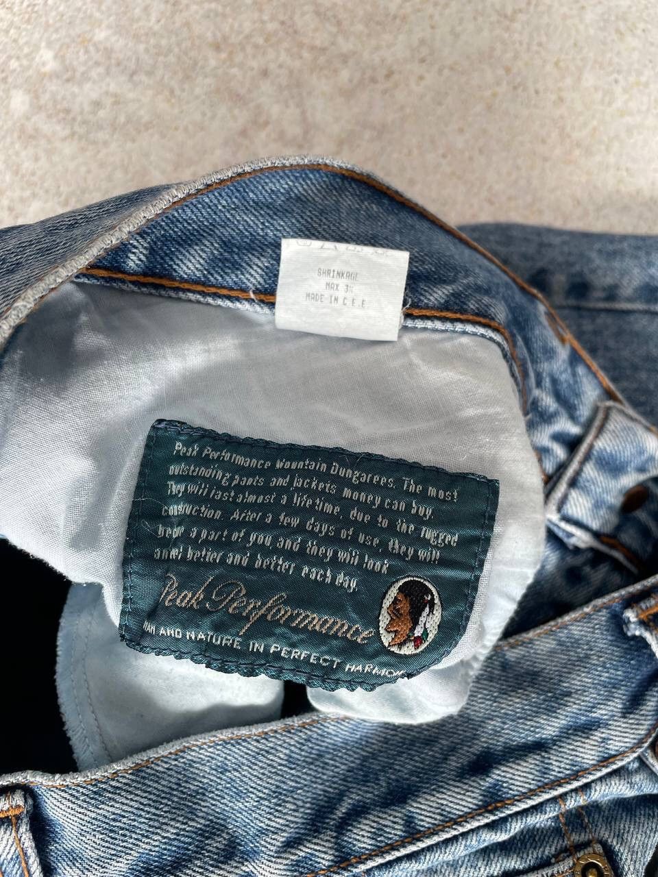 Peak Performance × Vintage Vintage Peak Performance Washed Blue Denim Baggy Pants Y2K Size US 34 / EU 50 - 10 Thumbnail