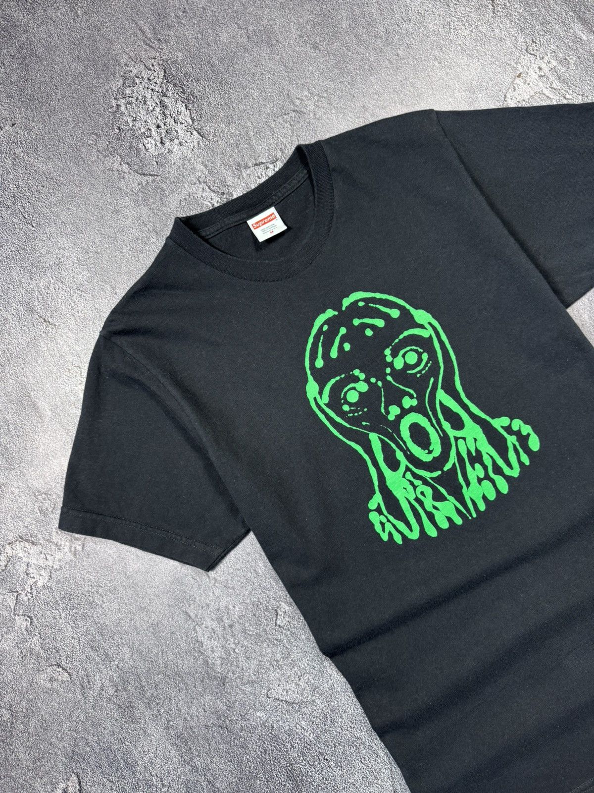 Supreme Supreme Scream Tee — Black/Neon Green Size US M / EU 48-50 / 2 - 2 Thumbnail