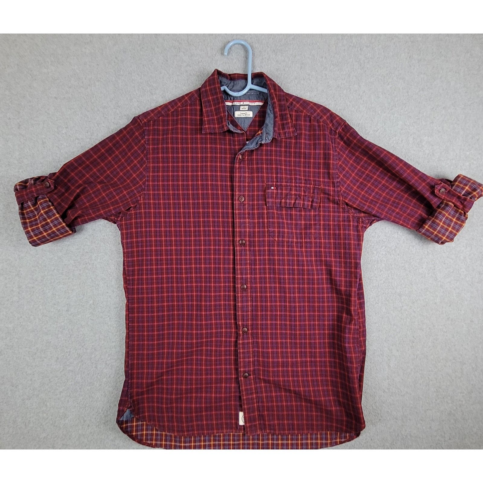 Tommy Hilfiger Tommy Hilfiger Shirt Medium Button Down Roll Tab Sleeves Size US M / EU 48-50 / 2 - 4 Thumbnail