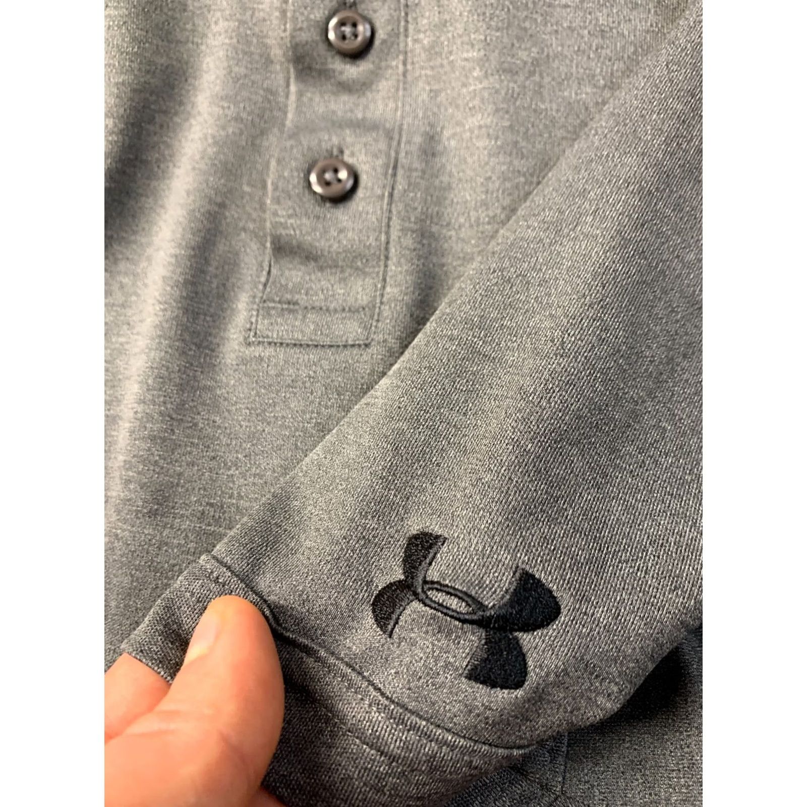 Under Armour Under Armour HeatGear Polo Shirt Men M Regular Gray 2014 Short Sleeve Polo Shirt Training Jersey Size US M / EU 48-50 / 2 - 4 Thumbnail