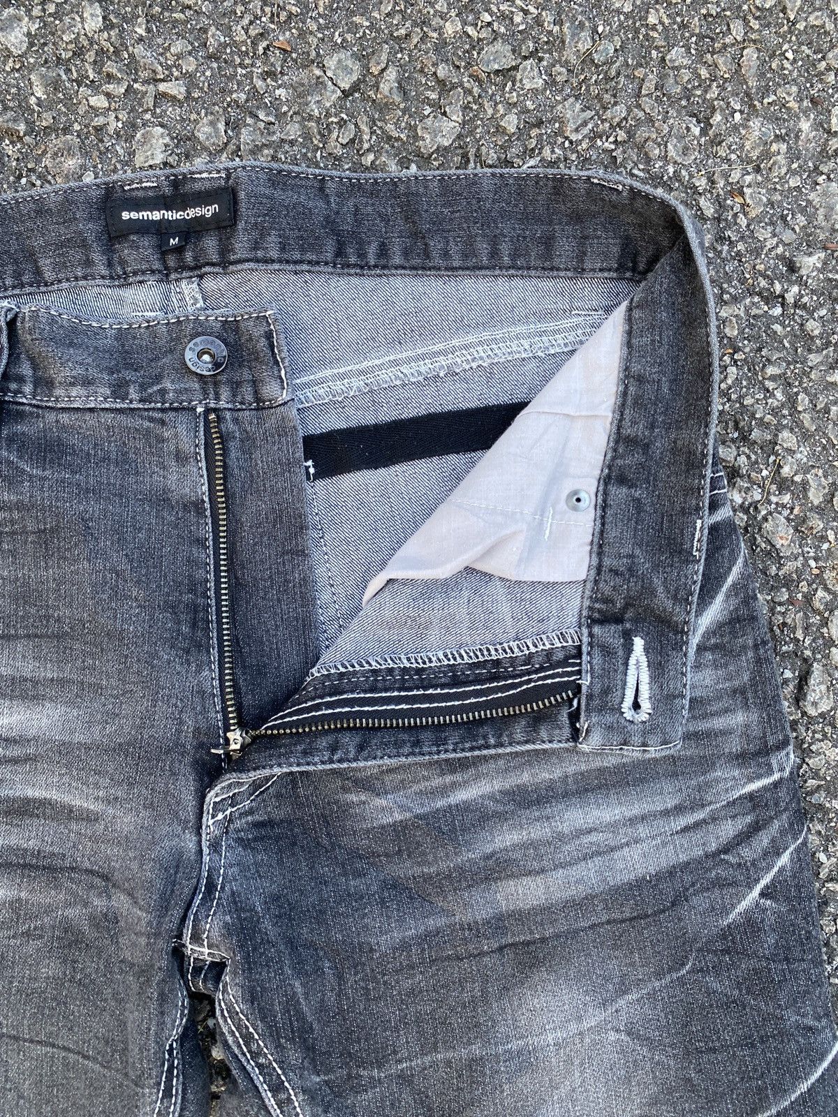 semanticdesign Semantics Design Japan Curve Leg Honeycomb Design Jeans Size US 30 / EU 46 - 14 Thumbnail