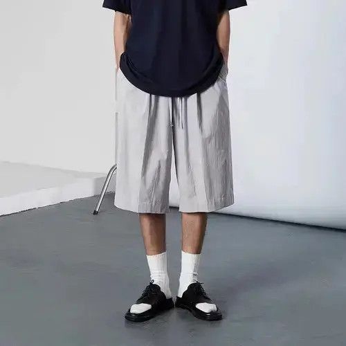 Japanese Brand 21SS Indigo Union Japan Stone Grey Cotton Linen Shorts Size US 32 / EU 48 - 4 Thumbnail