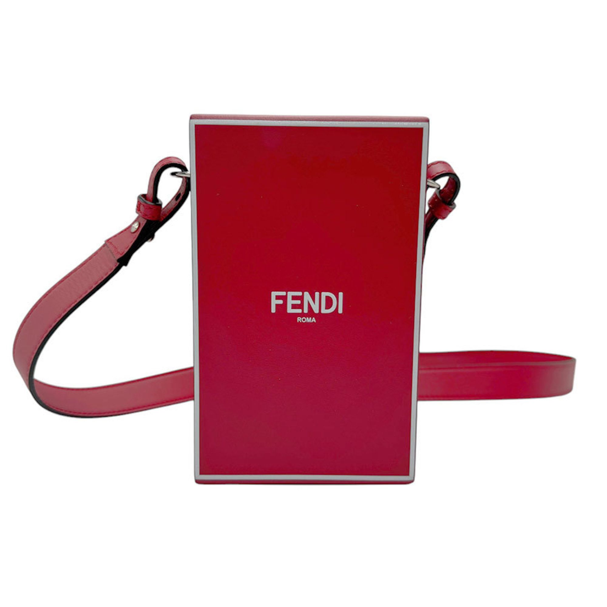 Fendi FENDI Shoulder Bag Box Leather Dark Red White Silver Men's 7VA519-AGQJ n0890 Size ONE SIZE - 1 Thumbnail