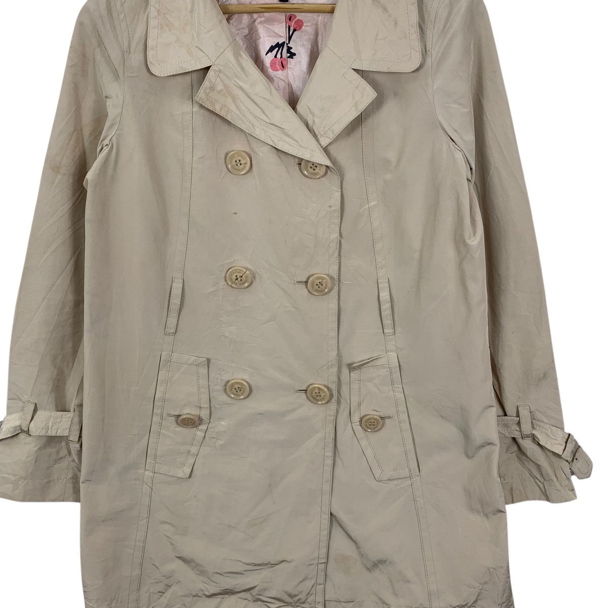 Sonia Rykiel Vintage SONIA RYKIEL PARIS Cherry Peacoat Trench Coat Jacket Size M / US 6-8 / IT 42-44 - 5 Thumbnail