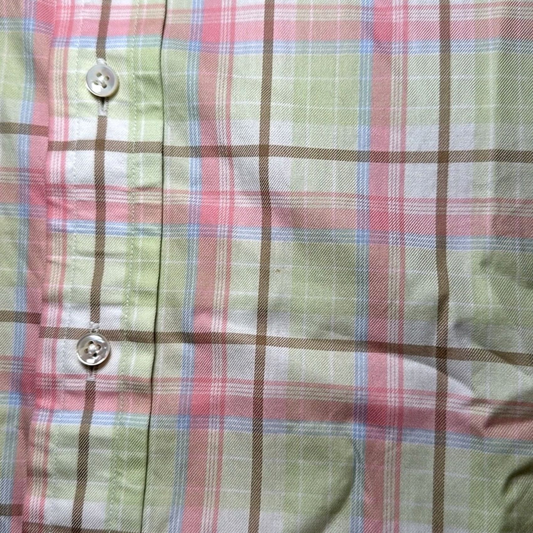 Robert Talbott Robert Talbott Estate Button-Up Shirt Long Sleeve L Mens Green Plaid Size US L / EU 52-54 / 3 - 7 Thumbnail