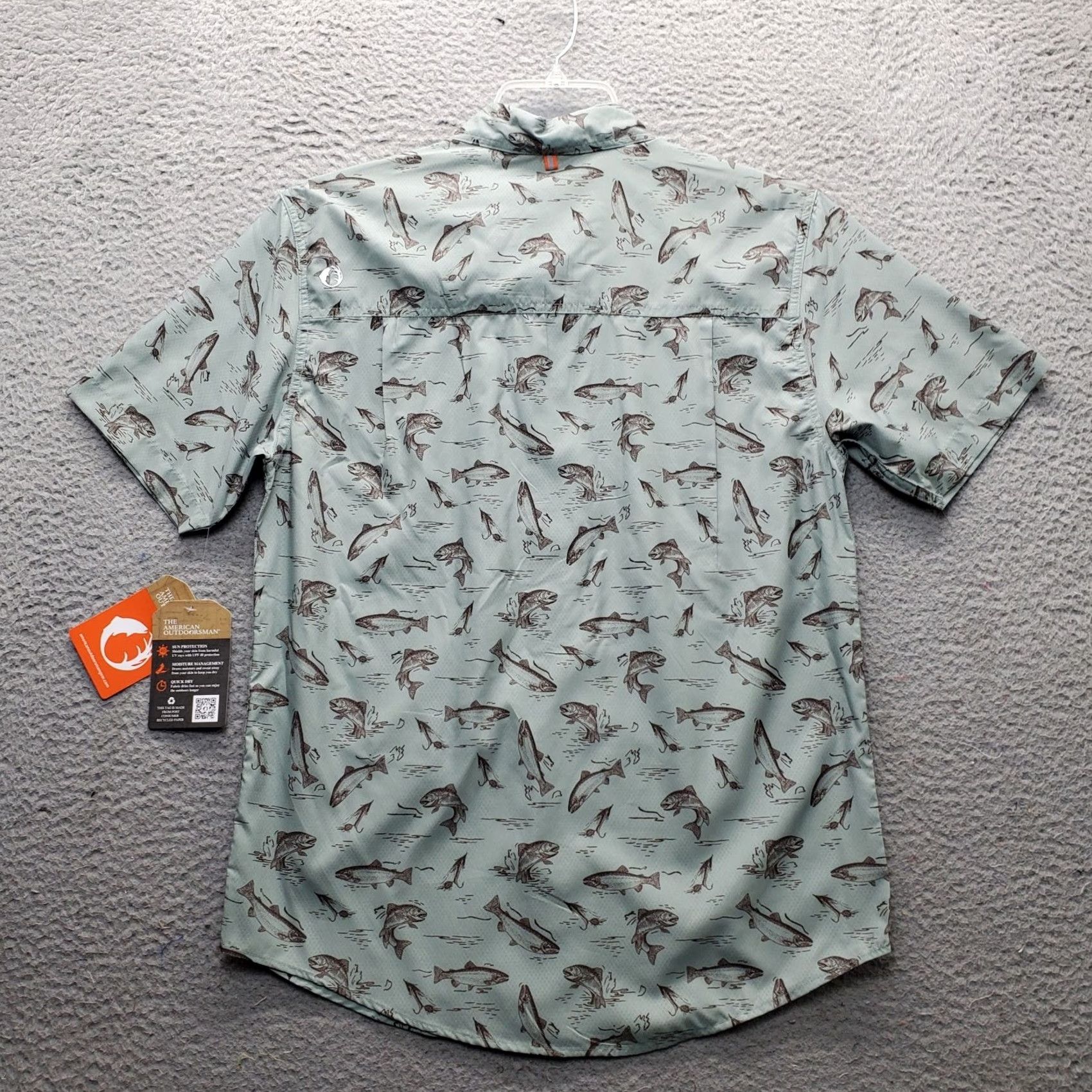 Vintage American Outdoorsman Fishing Shirt Mens Small Multi Fish Print Collar Button Down Sunday? Size US S / EU 44-46 / 1 - 2 Thumbnail
