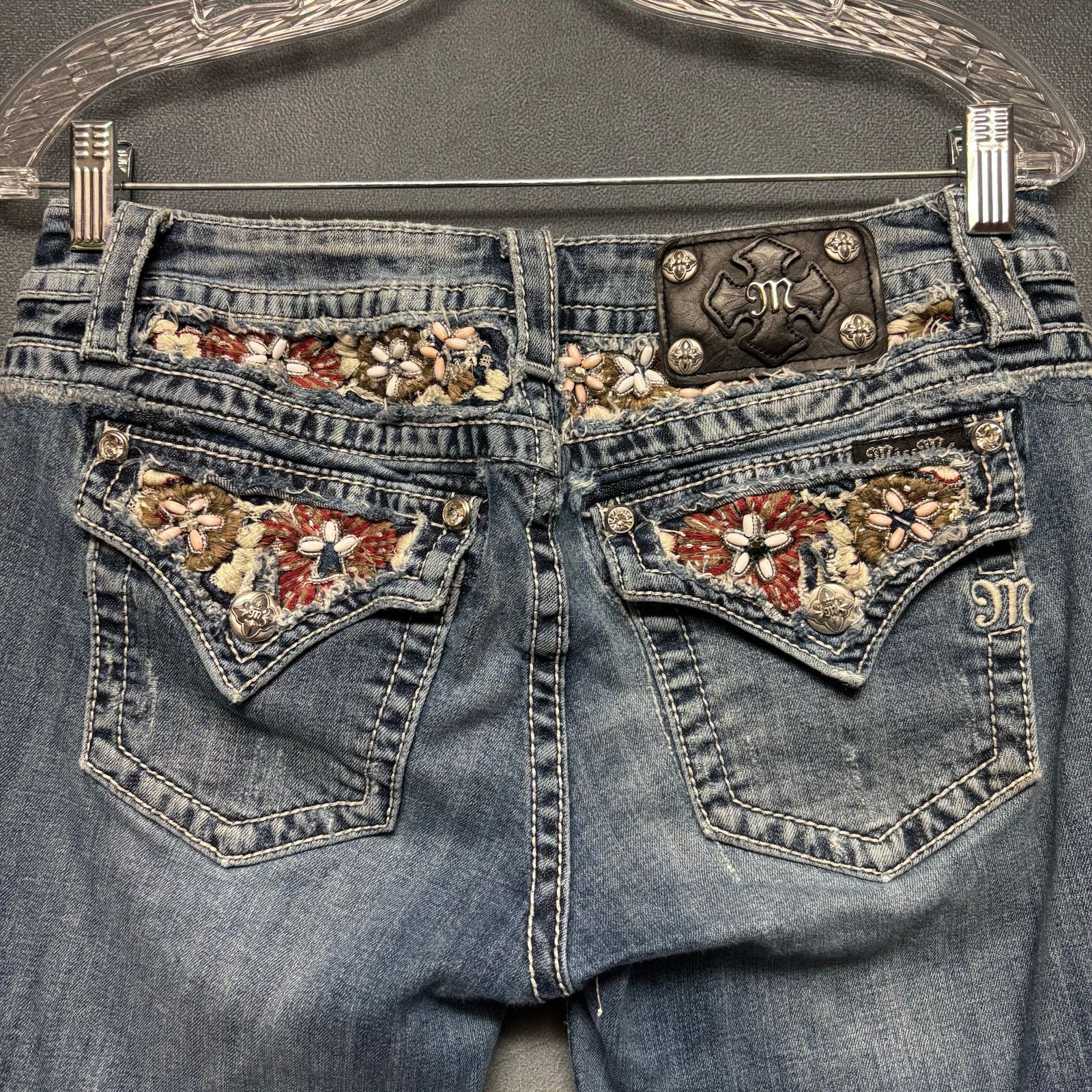 Miss Me Miss Me Studded Embellished Jeans Distress Signature Bootcut Size 30" / US 8 / IT 44 - 2 Thumbnail