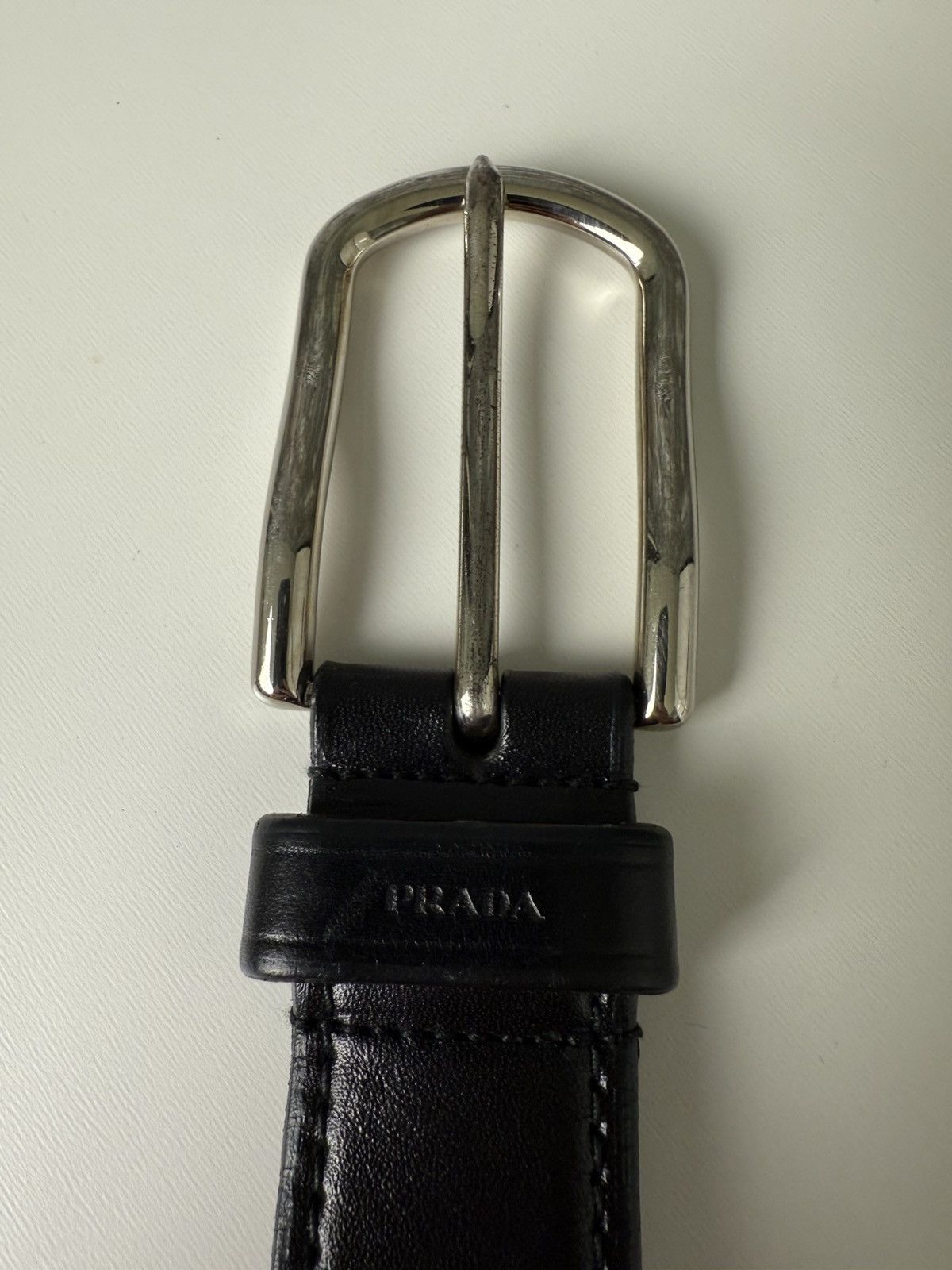 Prada Prada Belt Leather Black Size ONE SIZE - 10 Thumbnail