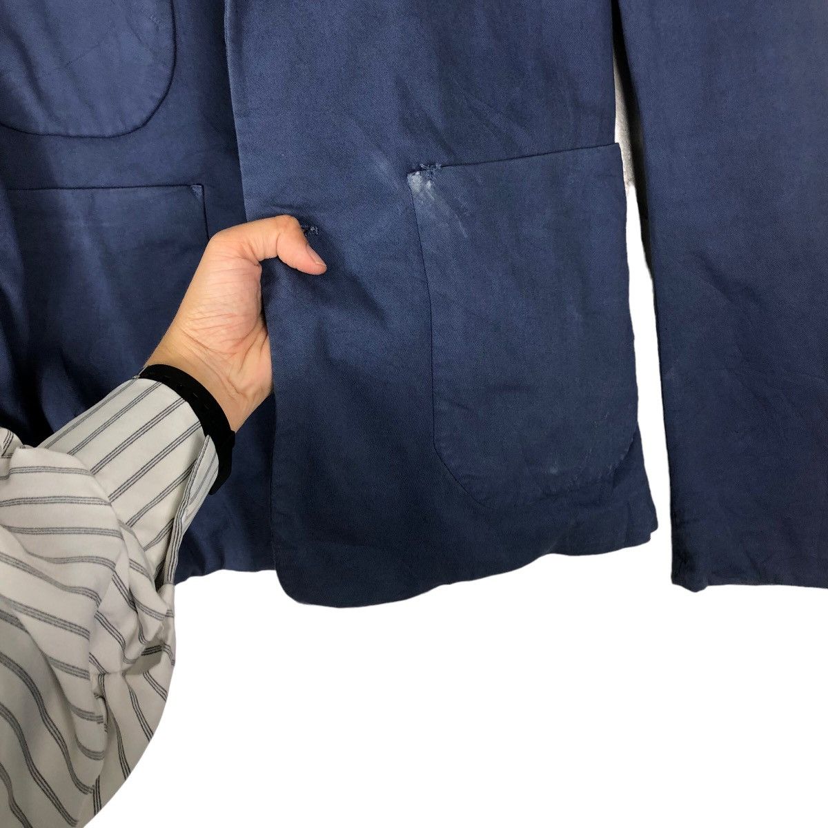 Japanese Brand 🔥Vtg Chore Jacket Double Breast Coats Menichetti Italy Size US M / EU 48-50 / 2 - 14 Thumbnail