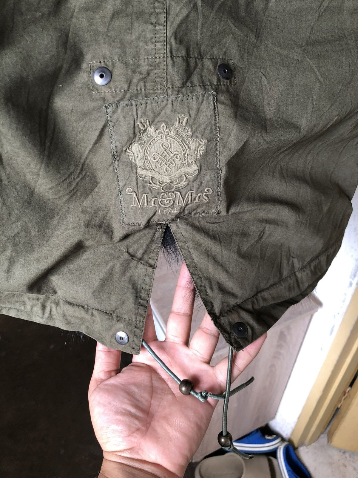 MR & MRS ITALY On Fire🔥 Mr & Mrs Italy Kayote Fur Army Green Parka Jacket Size XXS / US 00 / IT 34 - 6 Thumbnail