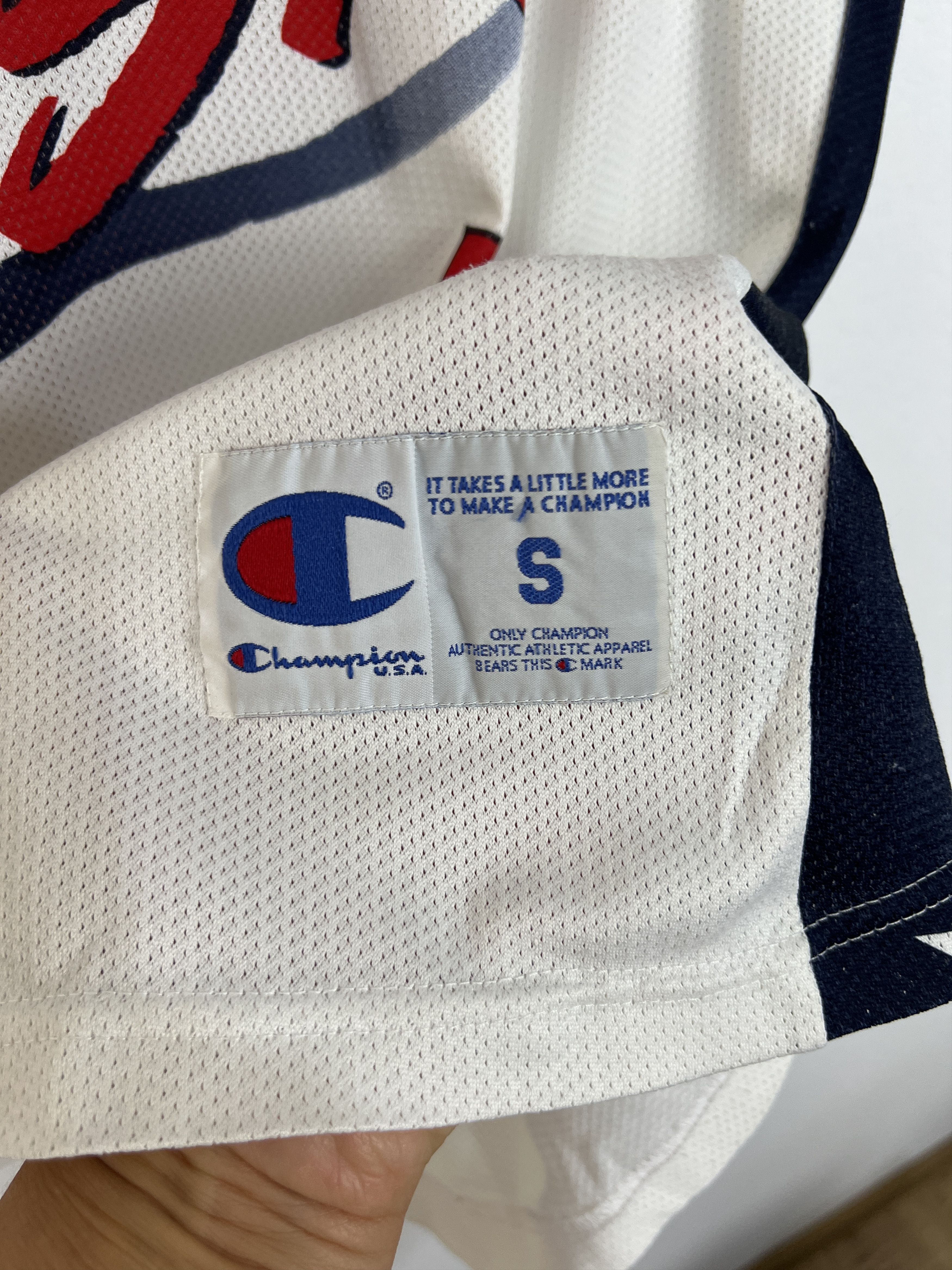 Champion Vintage 90's Champion USA Team #5 Hill White NBA Jersey Size US S / EU 44-46 / 1 - 7 Thumbnail
