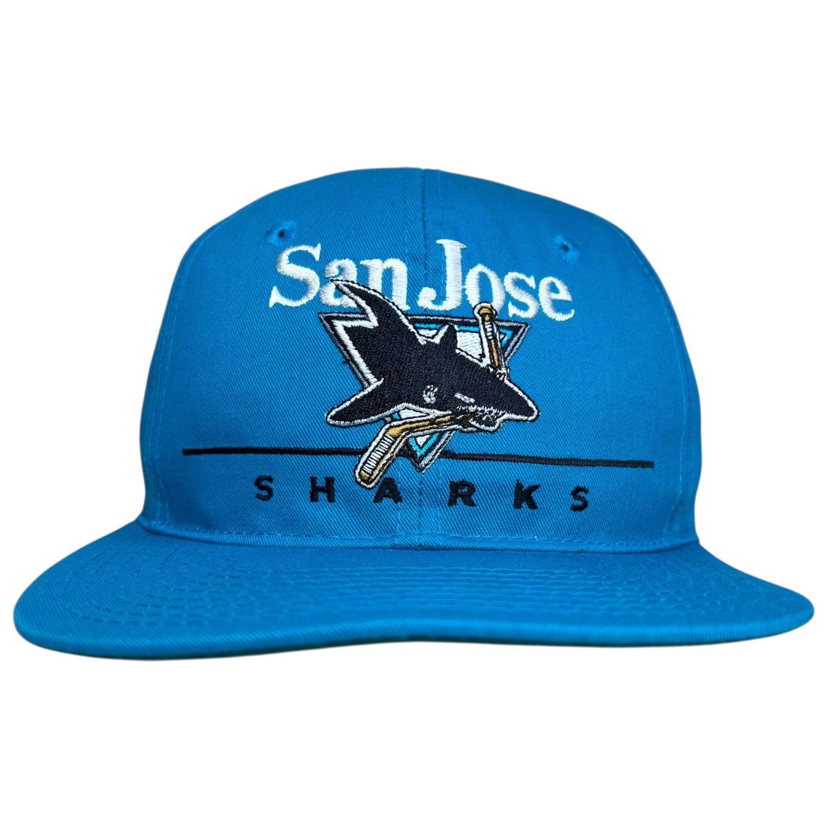 Nike × Twins Enterprise Inc. × Vintage Vtg 1990s NHL San Jose Sharks Split Bar Twins Enterprise Hat Size ONE SIZE - 1 Thumbnail
