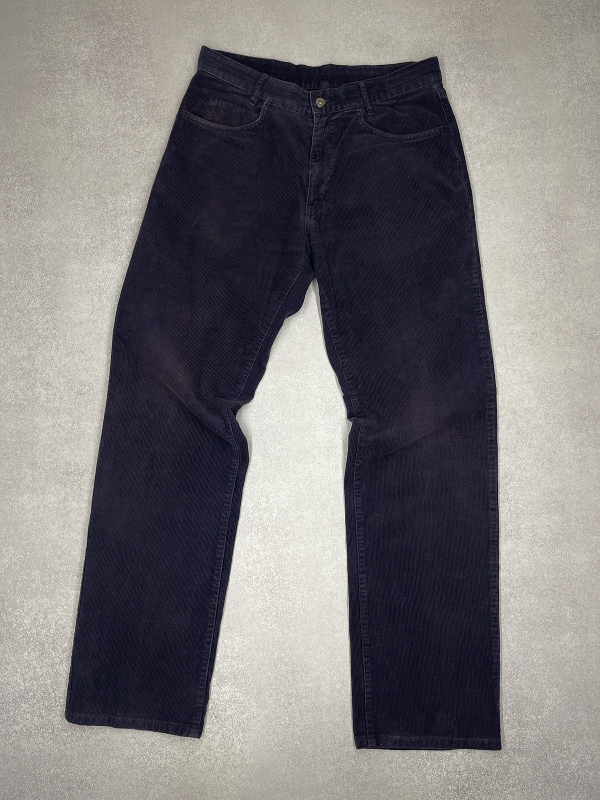 Yves Saint Laurent Vintage Yves Saint Laurent Corduroy Pants Purple Big Logo Size US 32 / EU 48 - 6 Thumbnail