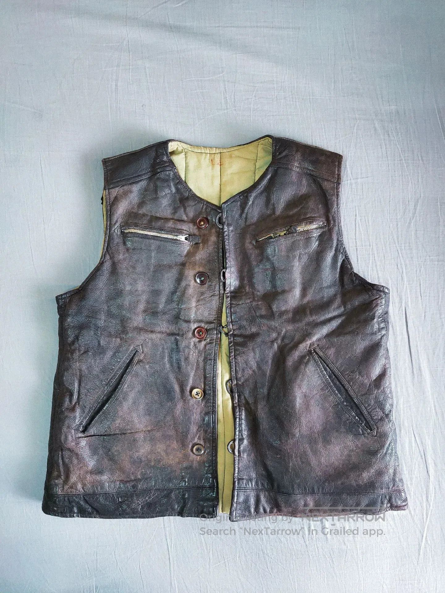 Vintage Vintage Leather Vest. Size US M / EU 48-50 / 2 - 1 Thumbnail