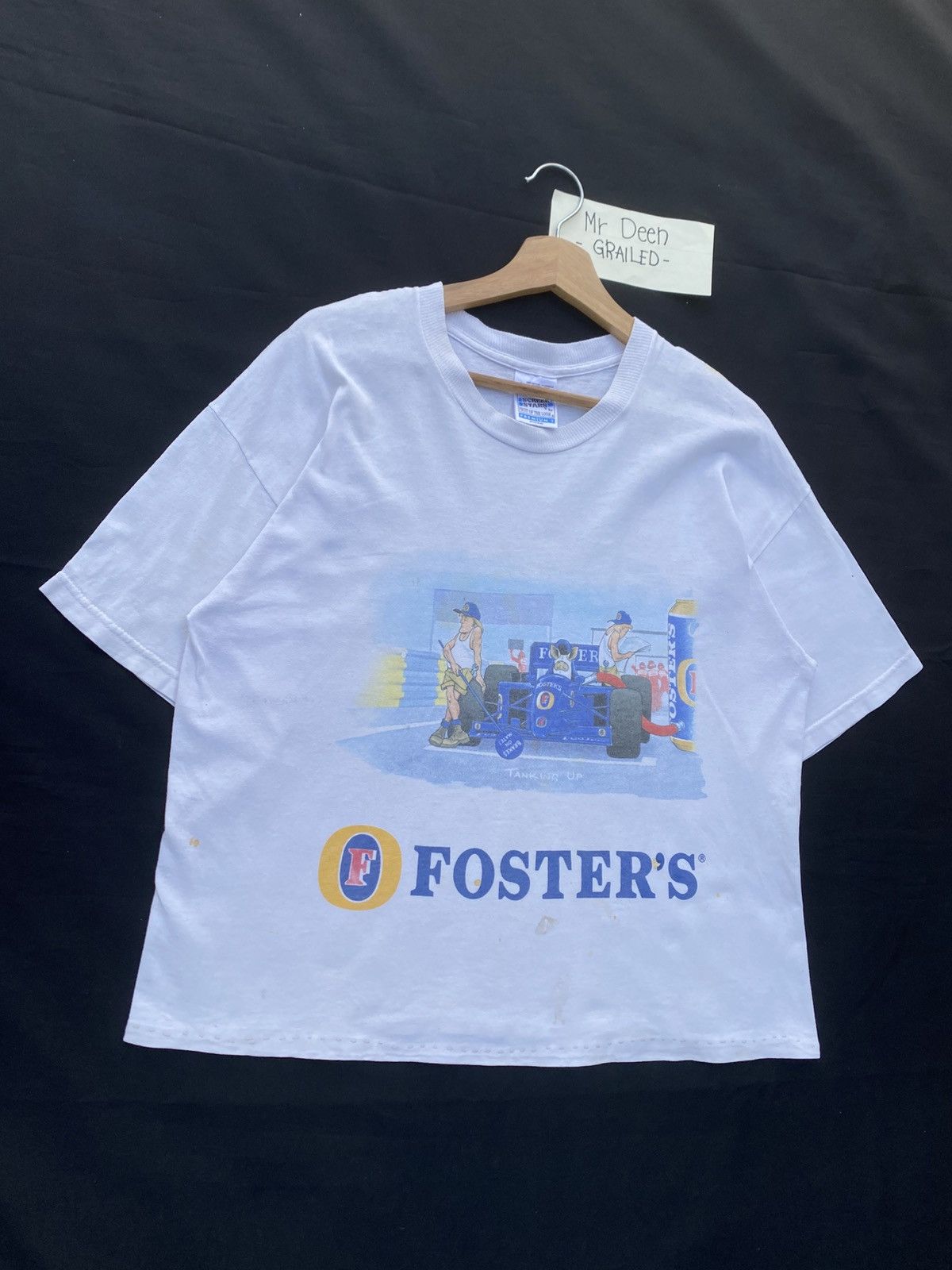 Vintage Rare Vintage 90s Foster’s Formula One Racing Team Tshirt Size US M / EU 48-50 / 2 - 2 Thumbnail