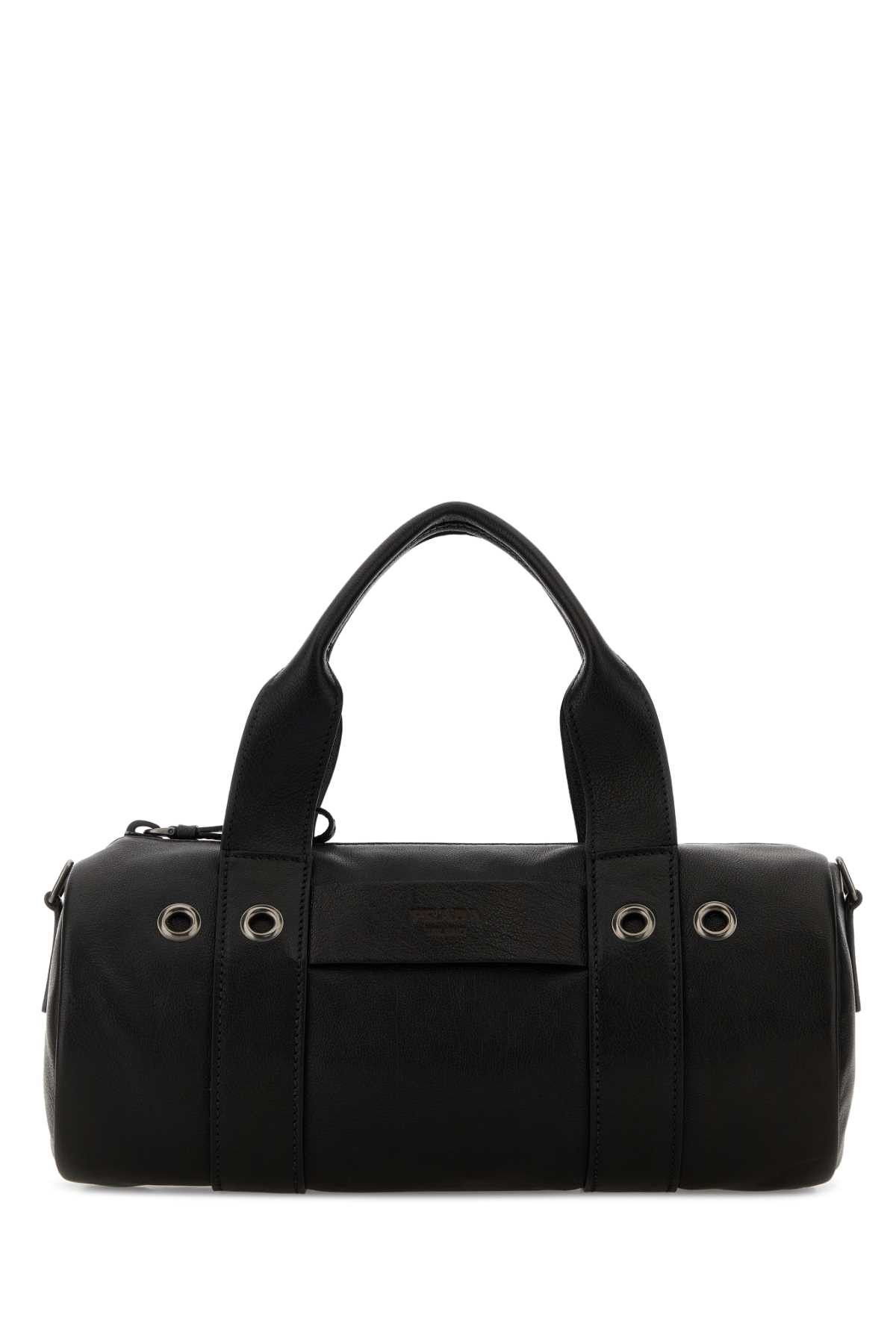 Prada Black Leather Prada Route Handbag Size ONE SIZE - 1 Thumbnail