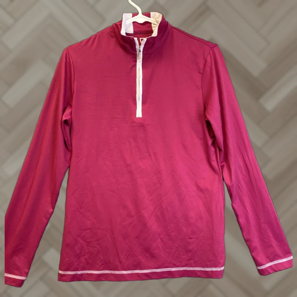Cutter & Buck Cutter Buck Top Women's S Magenta 1/4 Zip Mock Neck Shirt Running / 52-53 Size S / US 4 / IT 40 - 1 Thumbnail