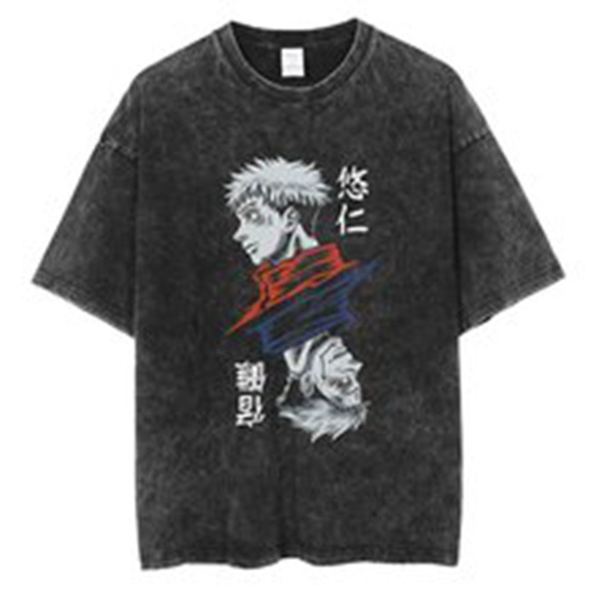 Other Street Trend: Vintage Black Anime Printed T-shirt Size US L / EU 52-54 / 3 - 1 Thumbnail