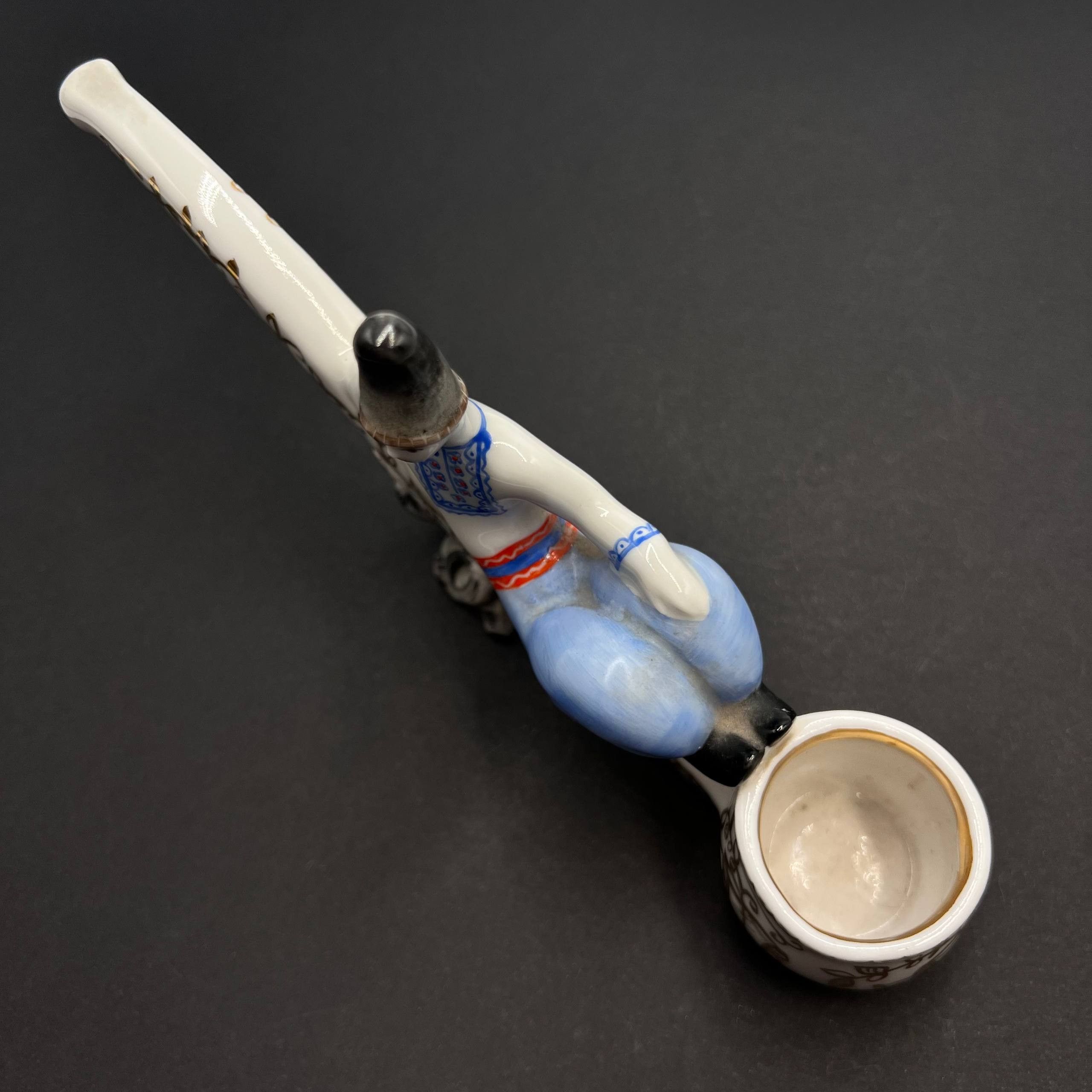 Vintage Vintage Ukrainian Porcelain Pipe Kozak Vakula Devil Size ONE SIZE - 6 Thumbnail