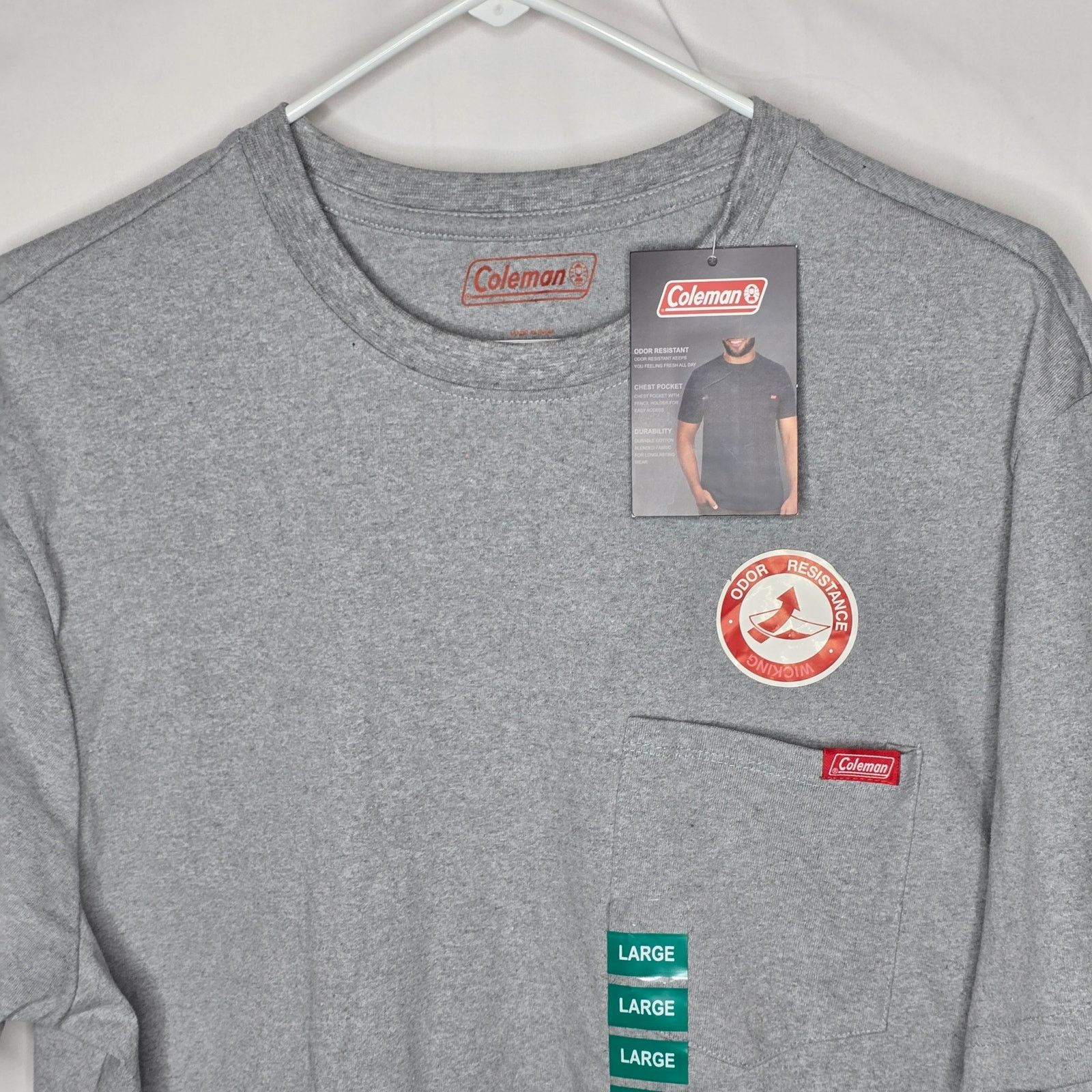 Coleman Coleman Light Cool Gray Heather Pocket T-shirt Large NWT Size US L / EU 52-54 / 3 - 2 Thumbnail