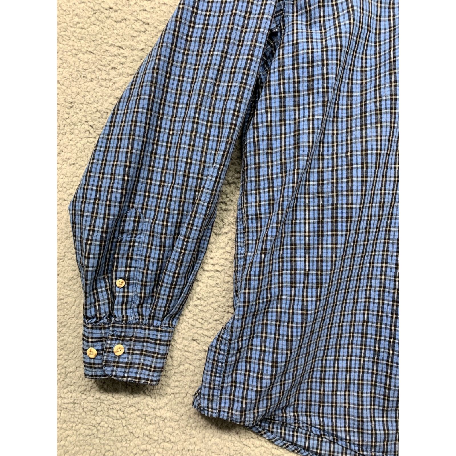Wrangler VINTAGE Wrangler Button Shirt Men’s L Blue Black Plaid 1 Pocket Western Button-Up Size US L / EU 52-54 / 3 - 5 Thumbnail