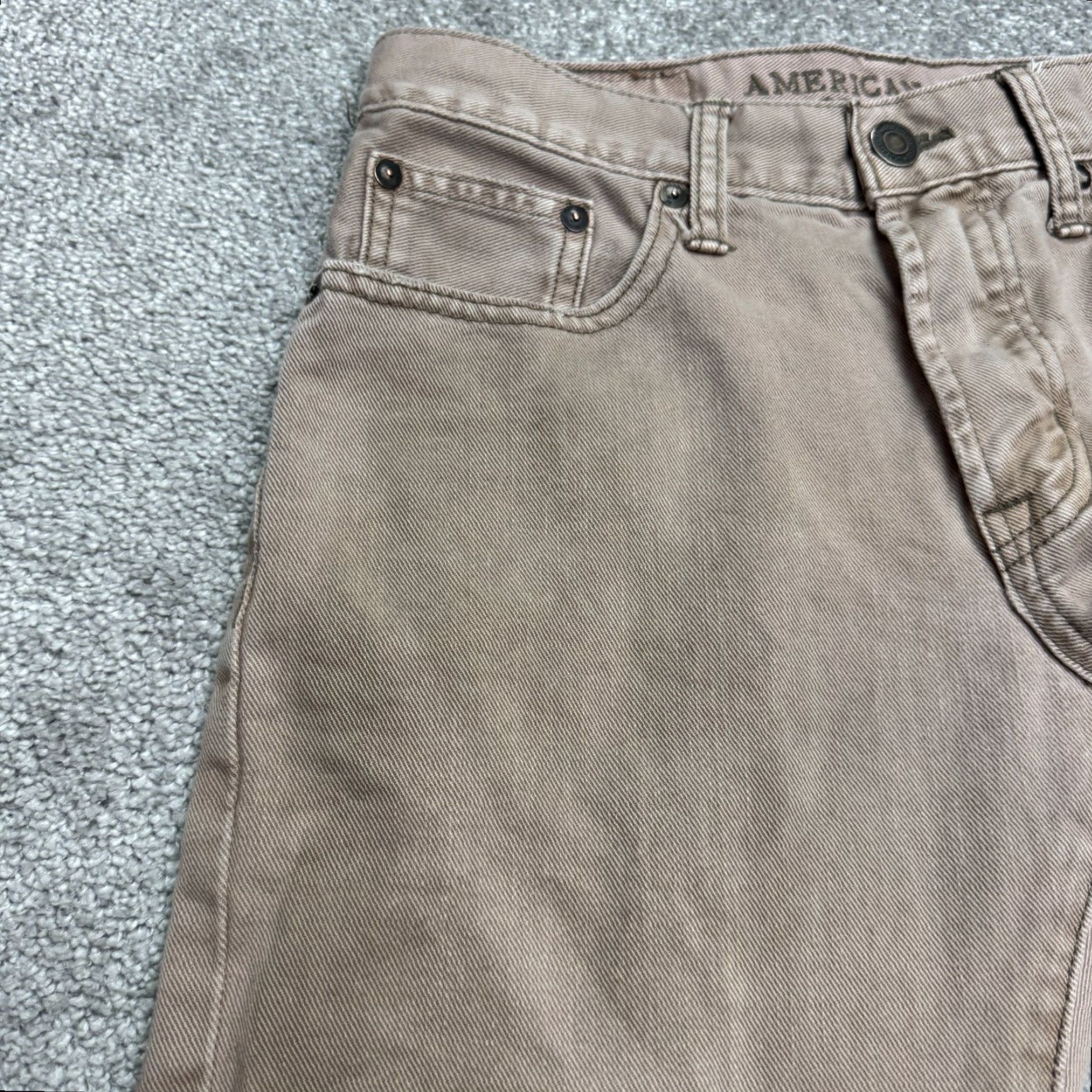 American Eagle Outfitters American Eagle Outfitters Jeans Men Slim Straight 29x30 Brown Cotton Denim 5-Pocket Dark Vintage No N/A Size US 29 - 4 Thumbnail