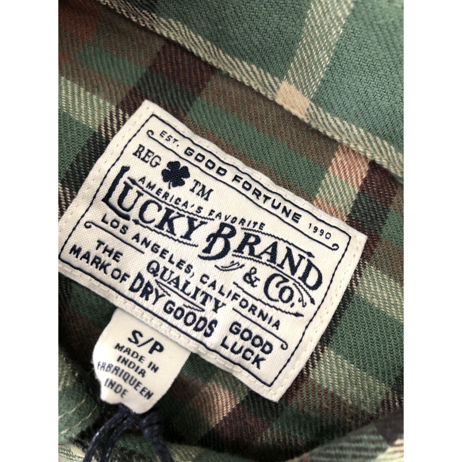 Lucky Brand Lucky Brand Plaid Flannel Western Snap Shirt Mens Sm. Shirt Size US S / EU 44-46 / 1 - 6 Thumbnail