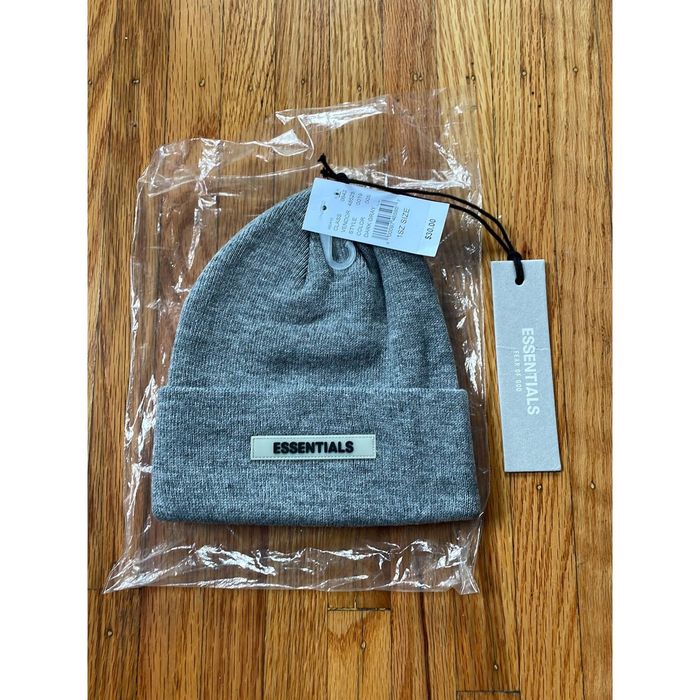 Fear Of God Fear Of God Essentials Dark Oatmeal Beanie Men Size Os